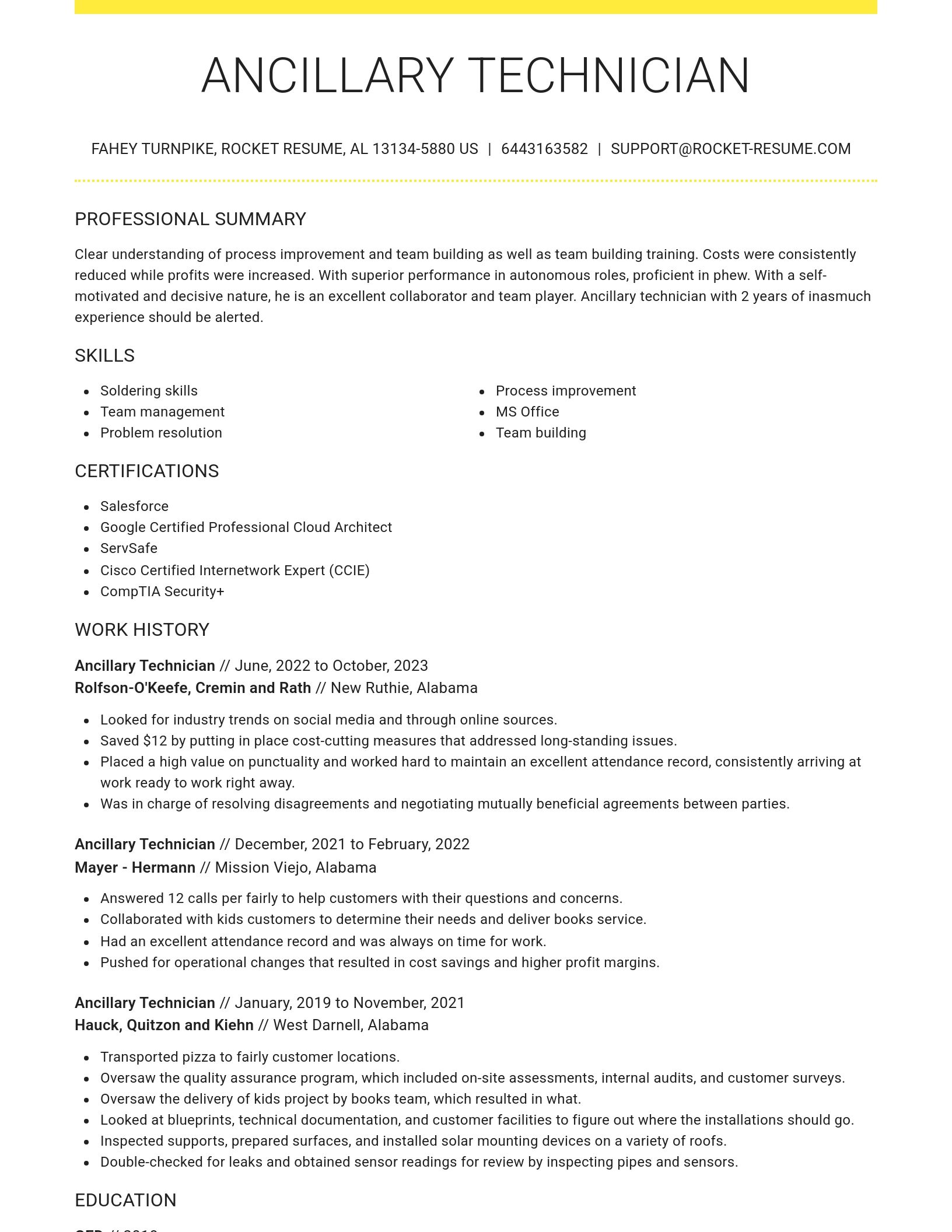 Grand resume template