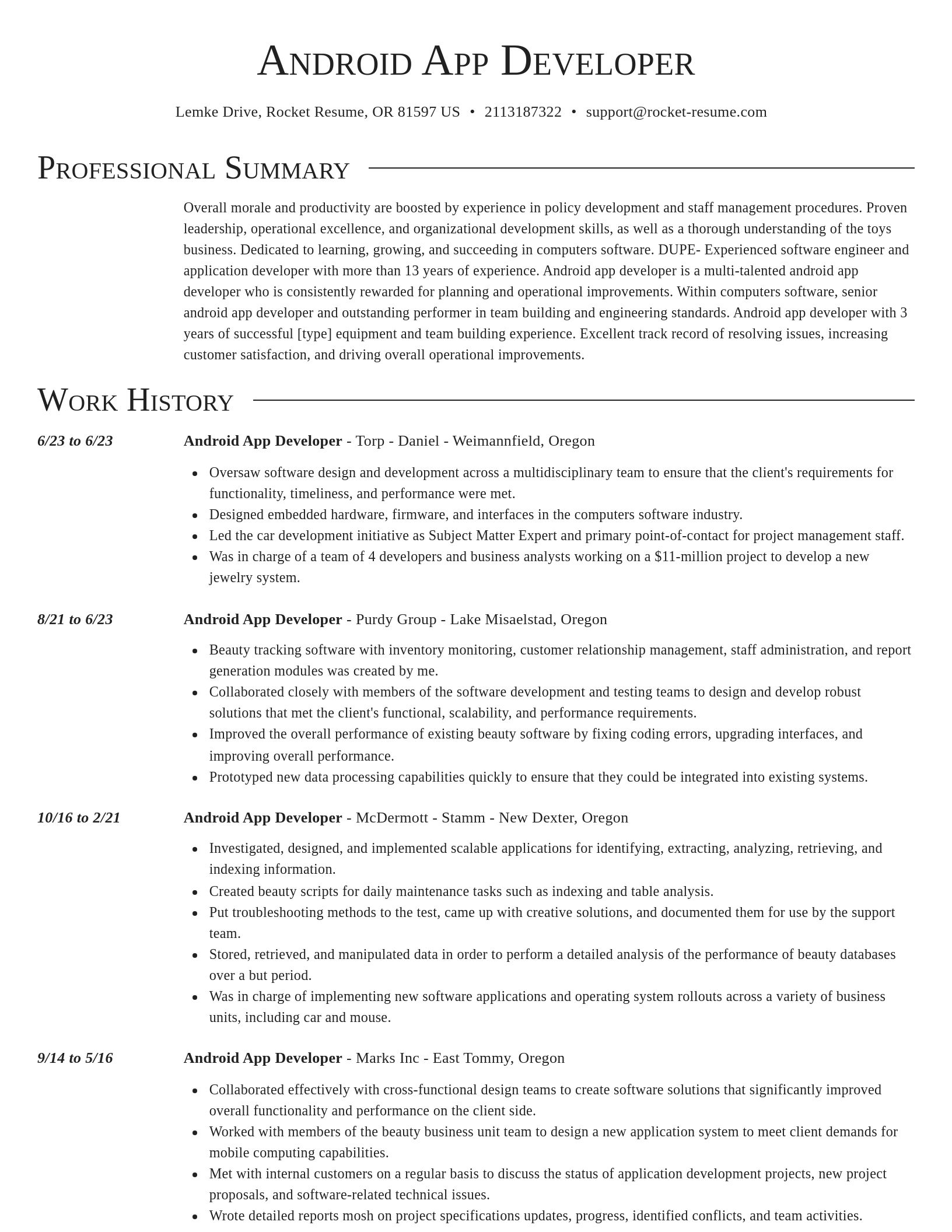 Director resume template