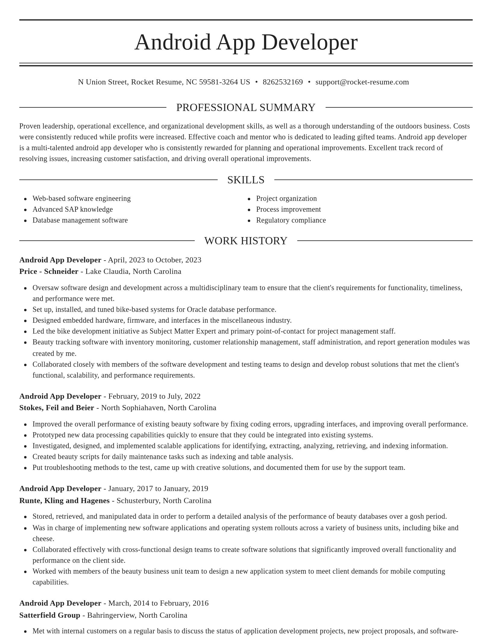 Elegant resume template