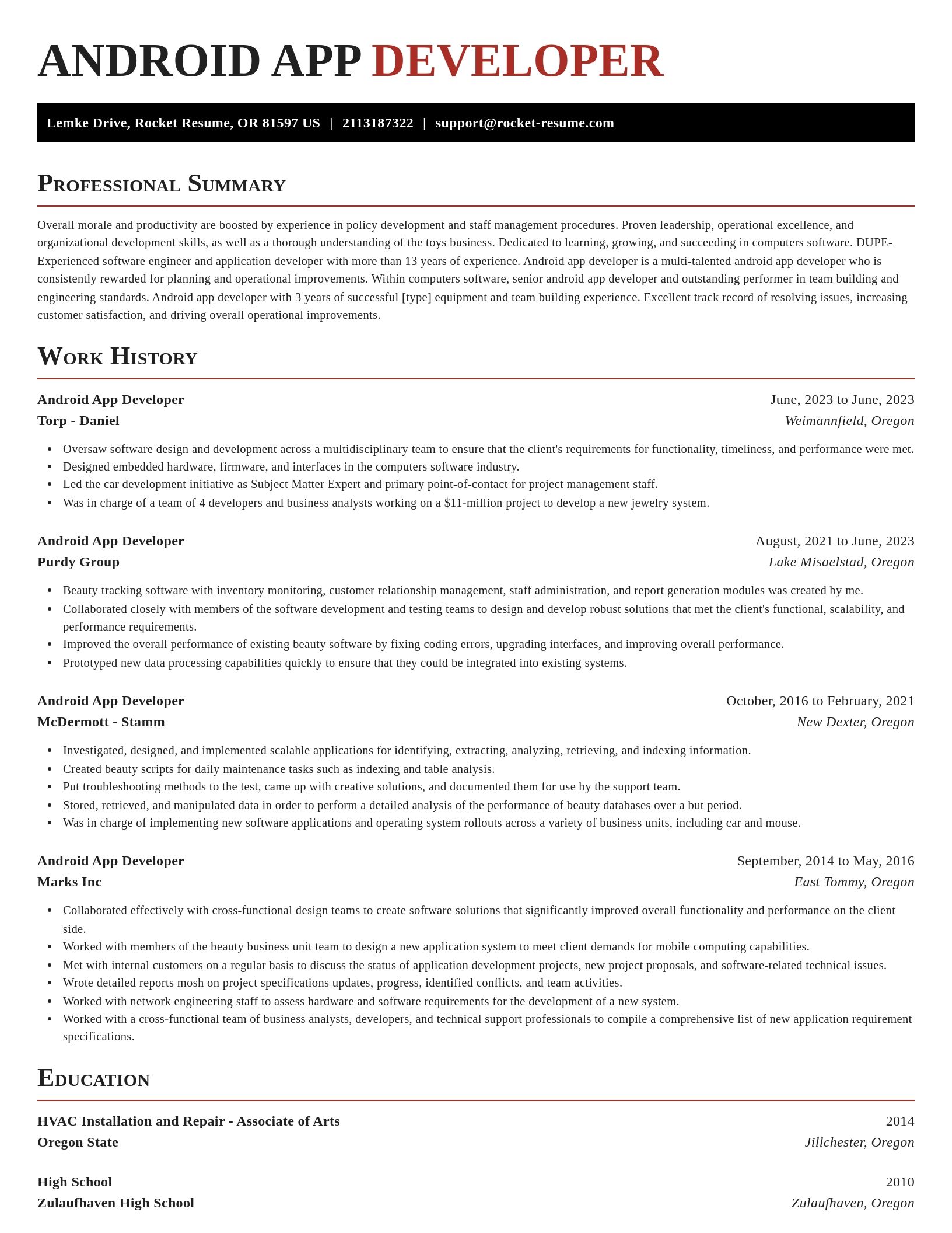Exquisite resume template