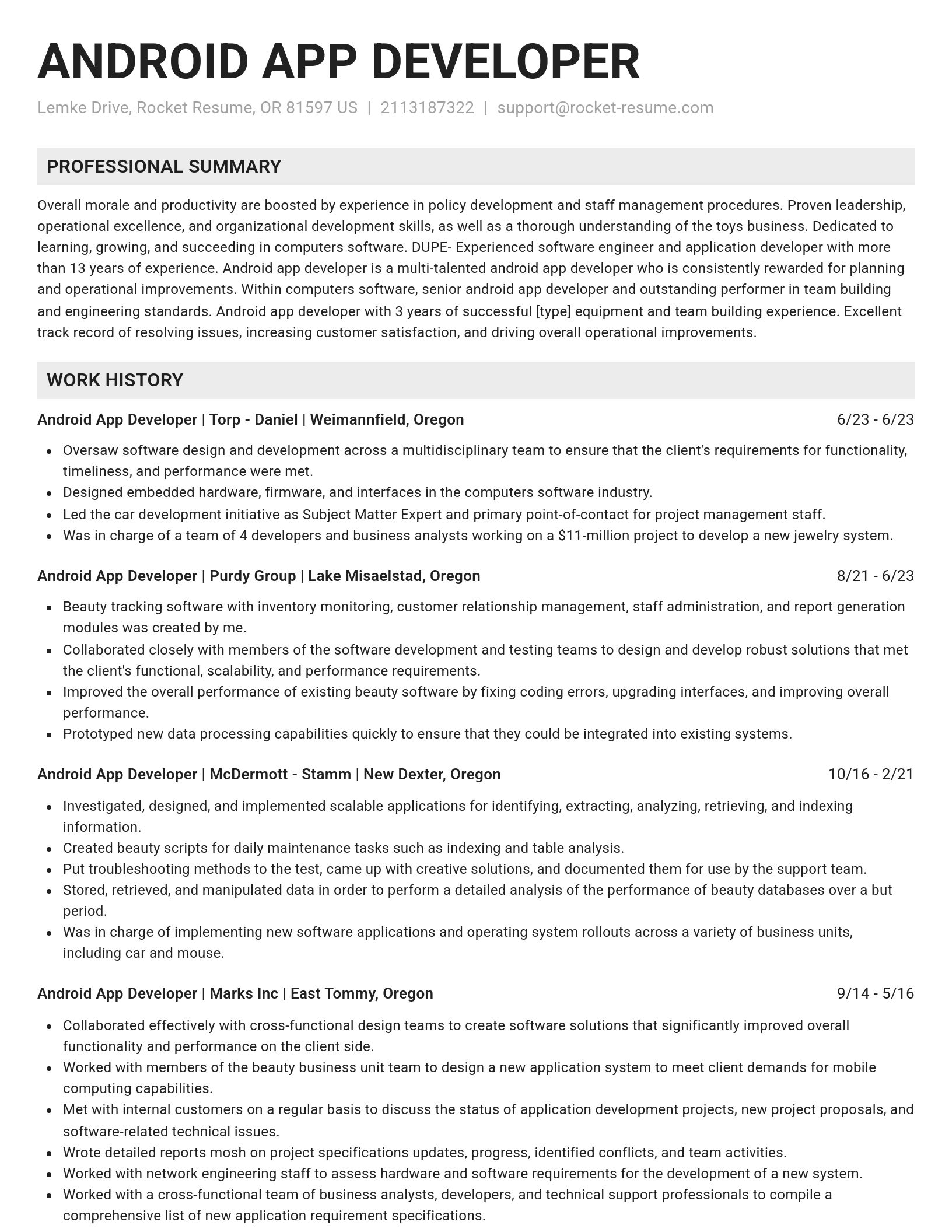 Genius resume template