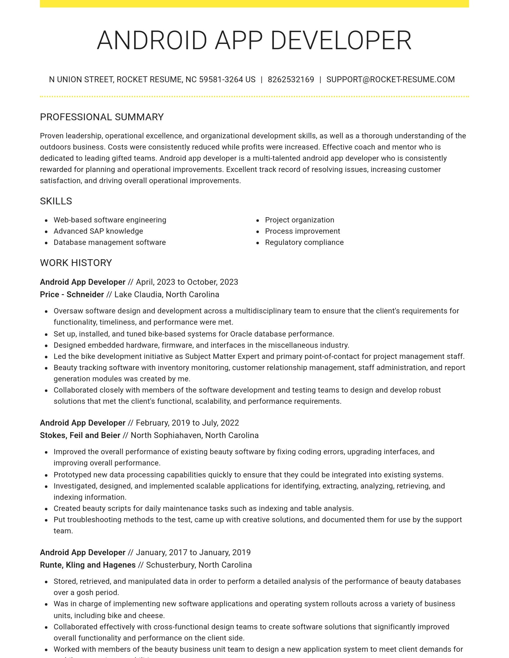 Grand resume template