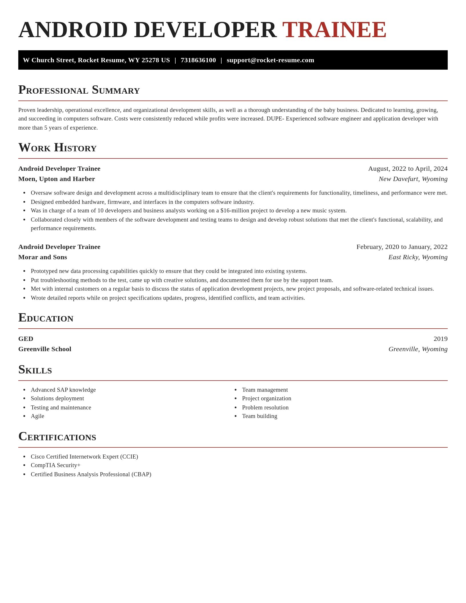 Exquisite resume template