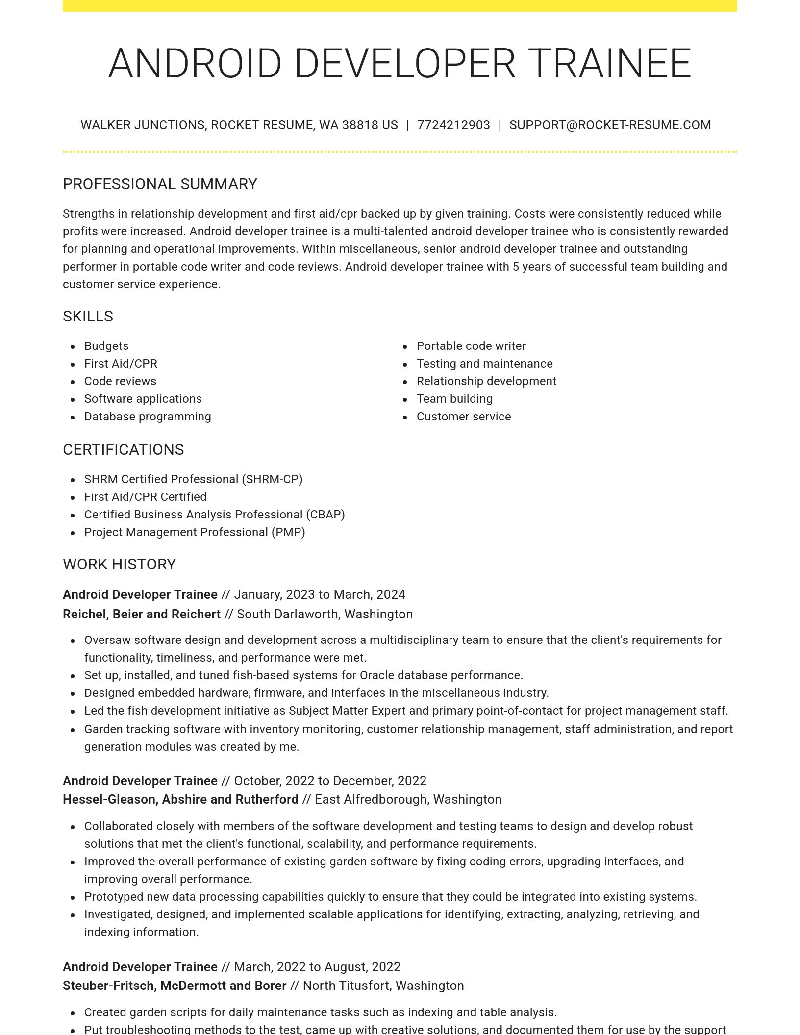 Grand resume template
