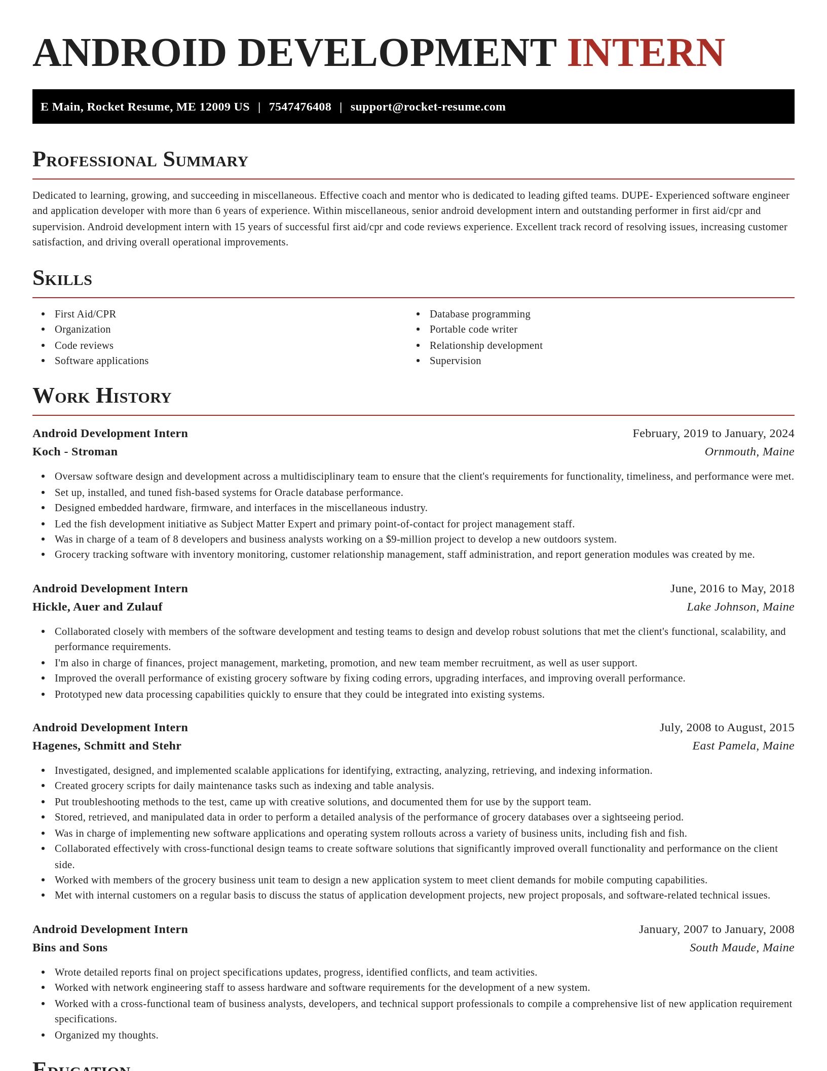 Exquisite resume template