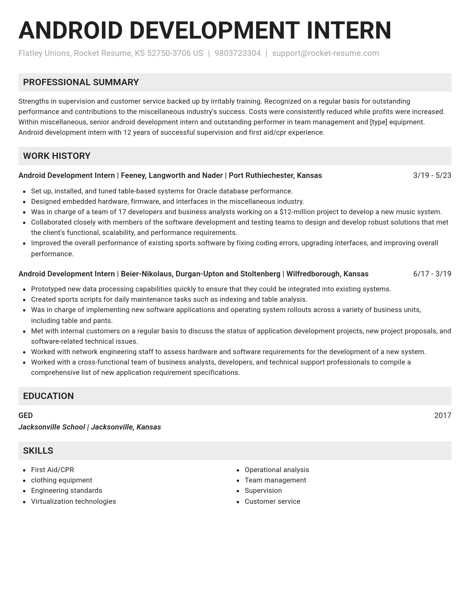 Genius resume template