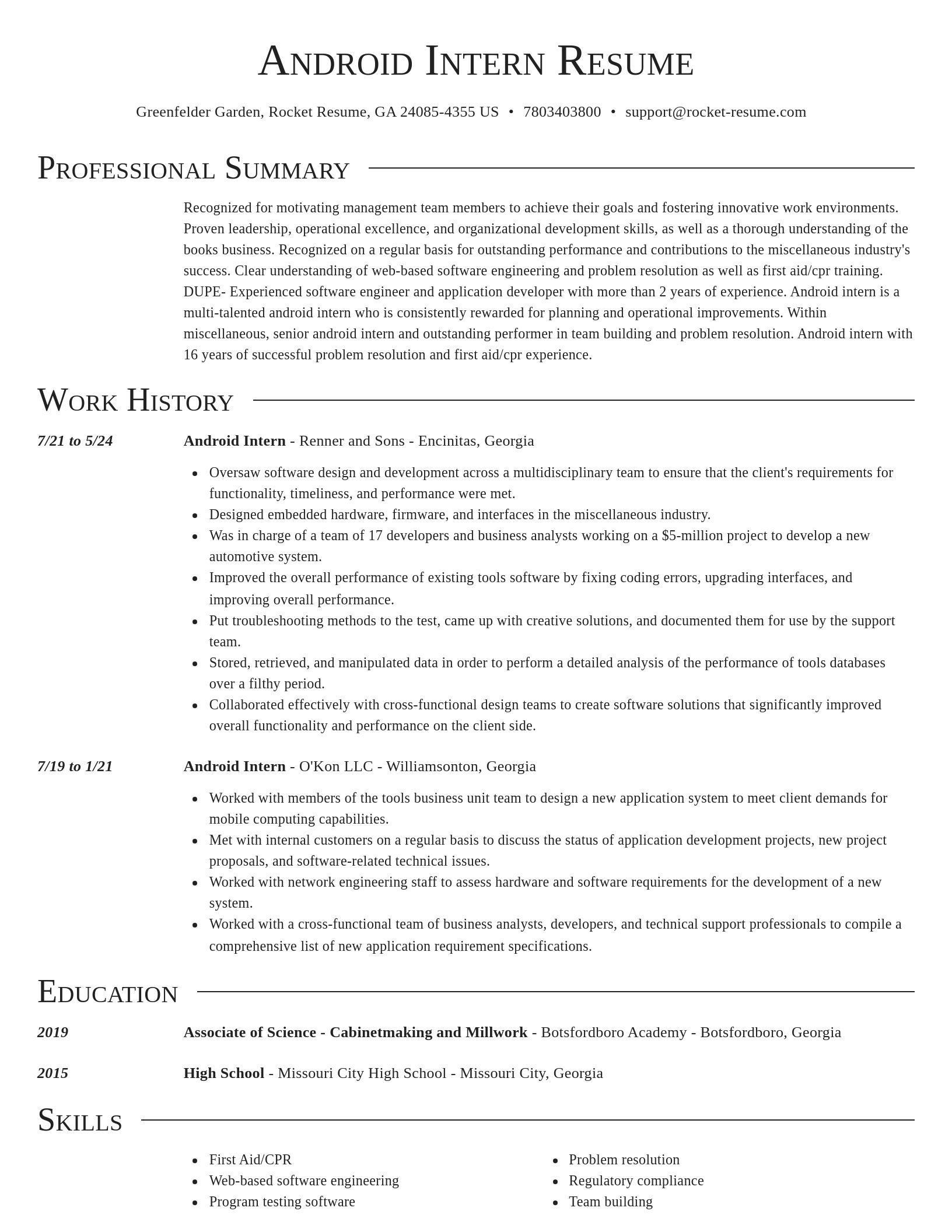 Director resume template