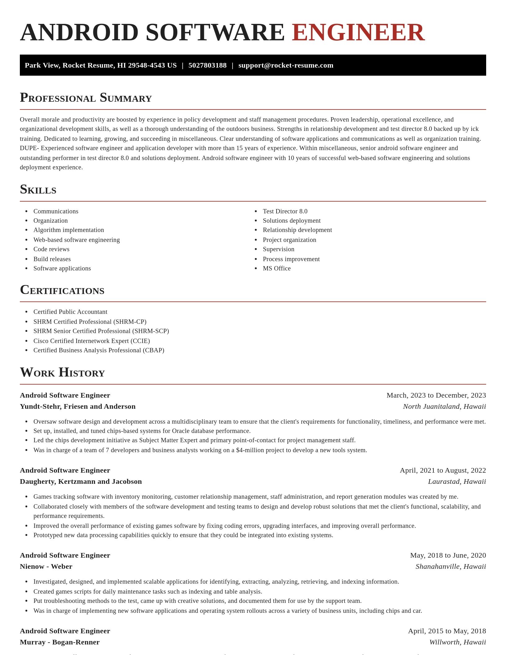 Exquisite resume template