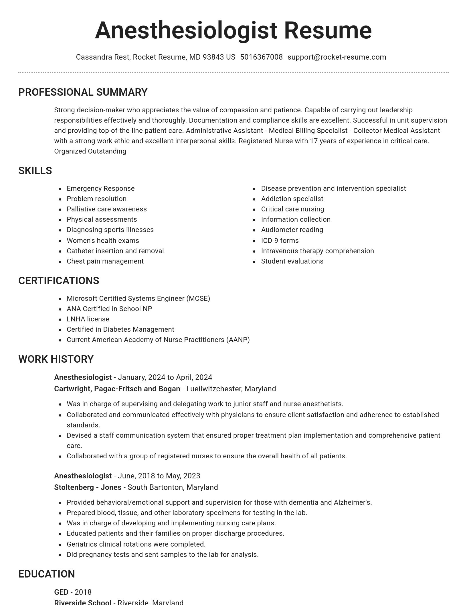 Brilliant resume template