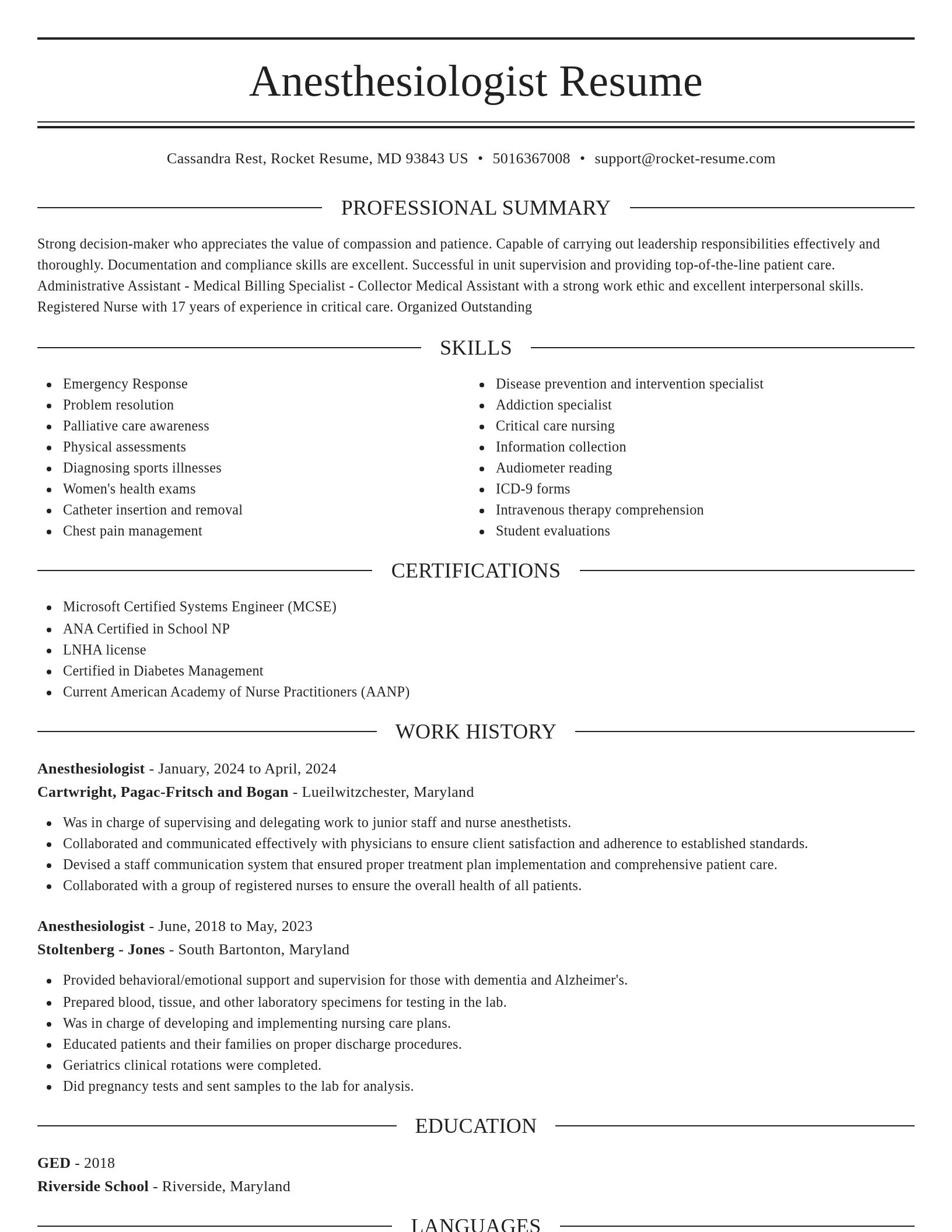 Elegant resume template