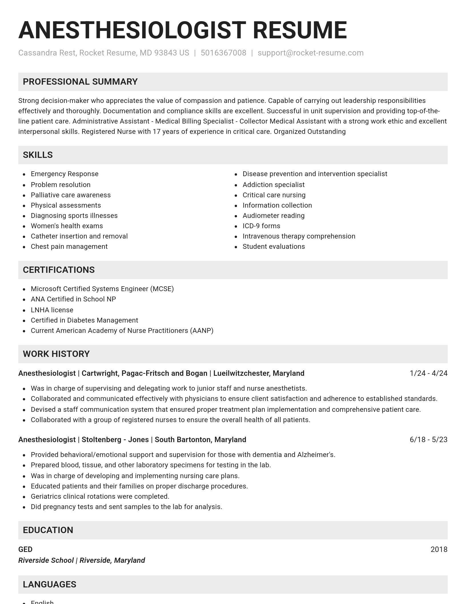 Genius resume template