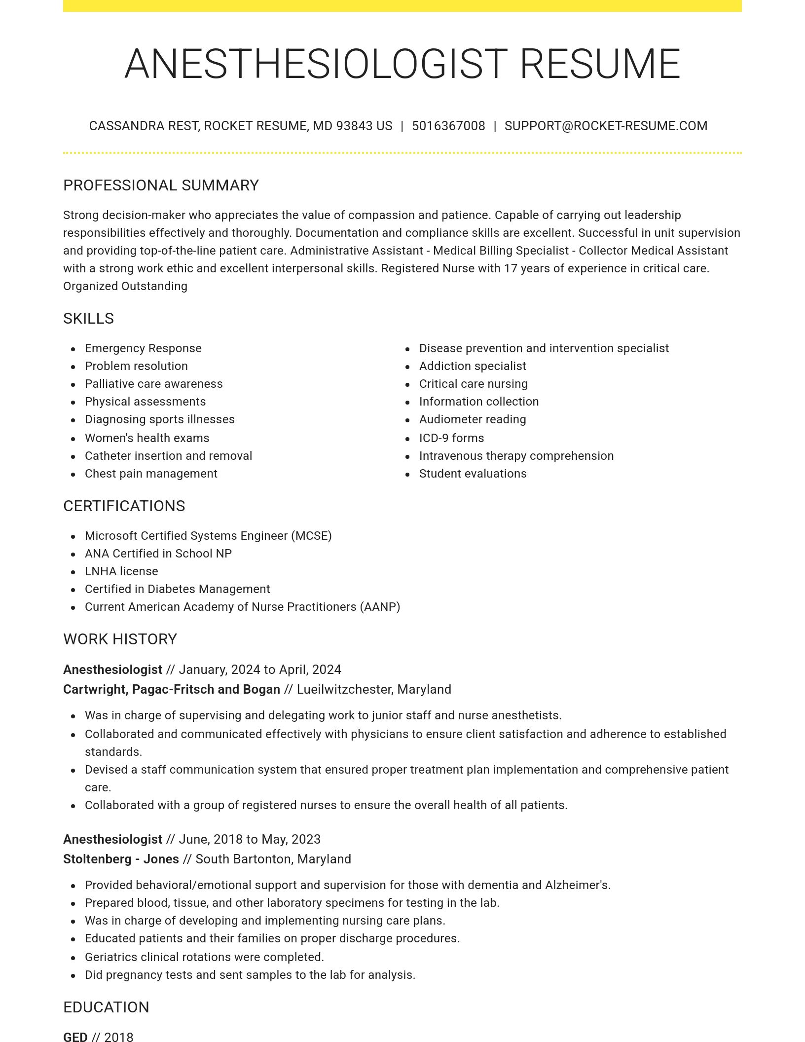 Grand resume template
