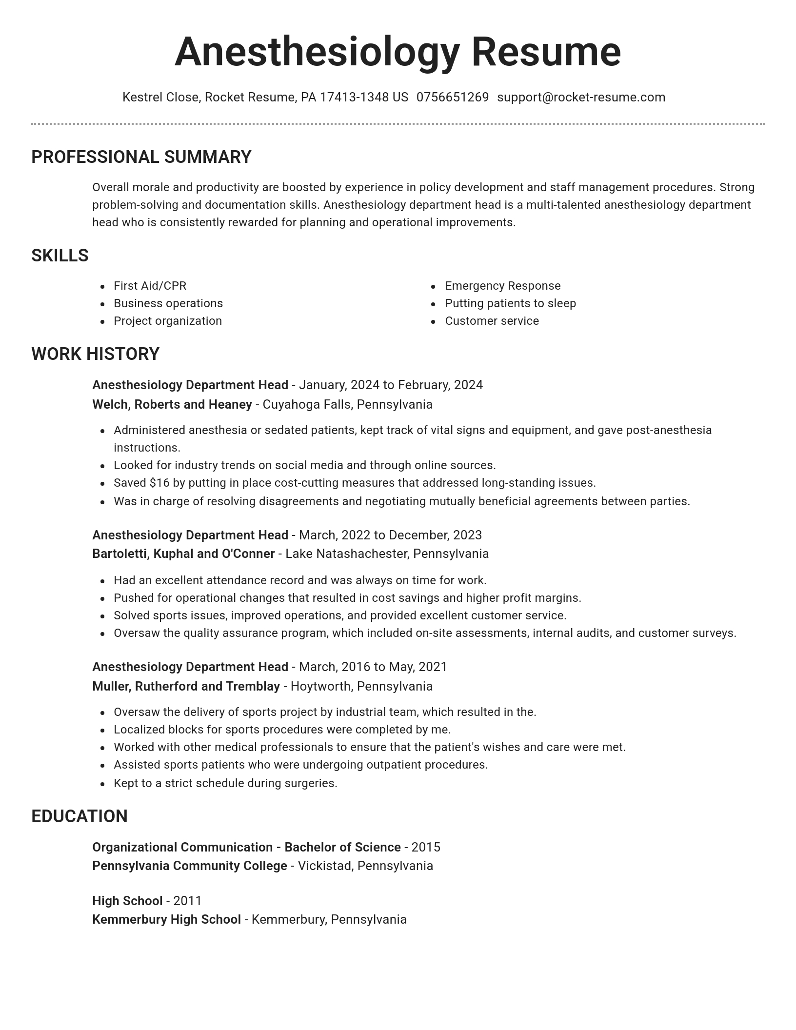 Brilliant resume template