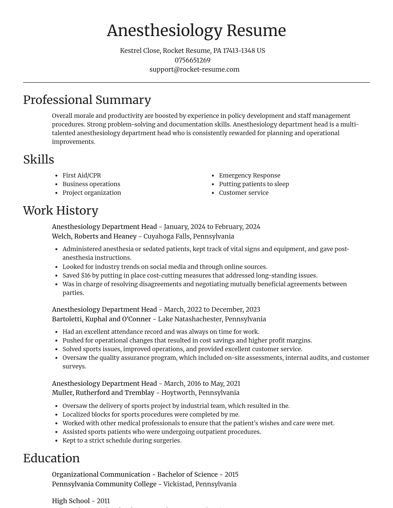 Focal Point resume template