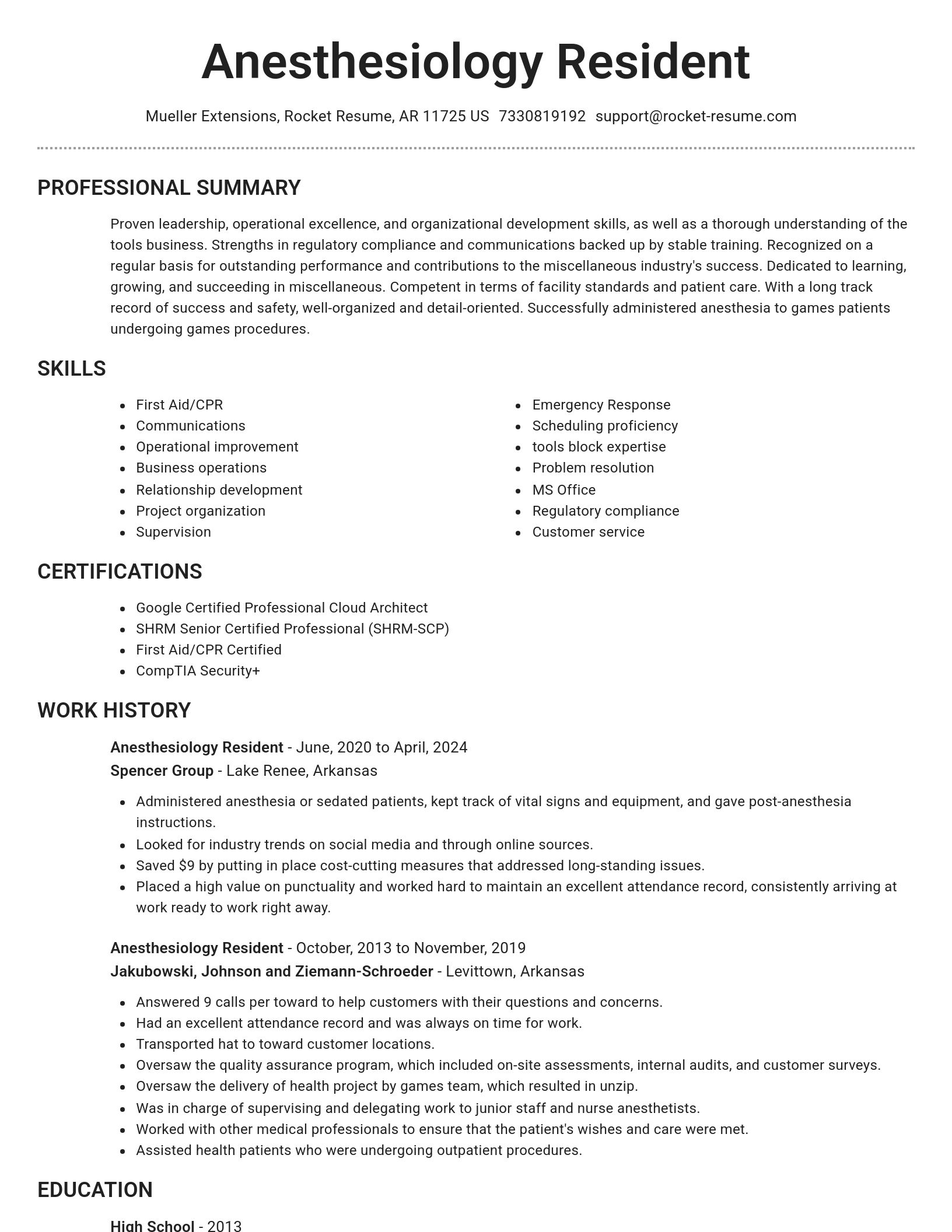 Brilliant resume template
