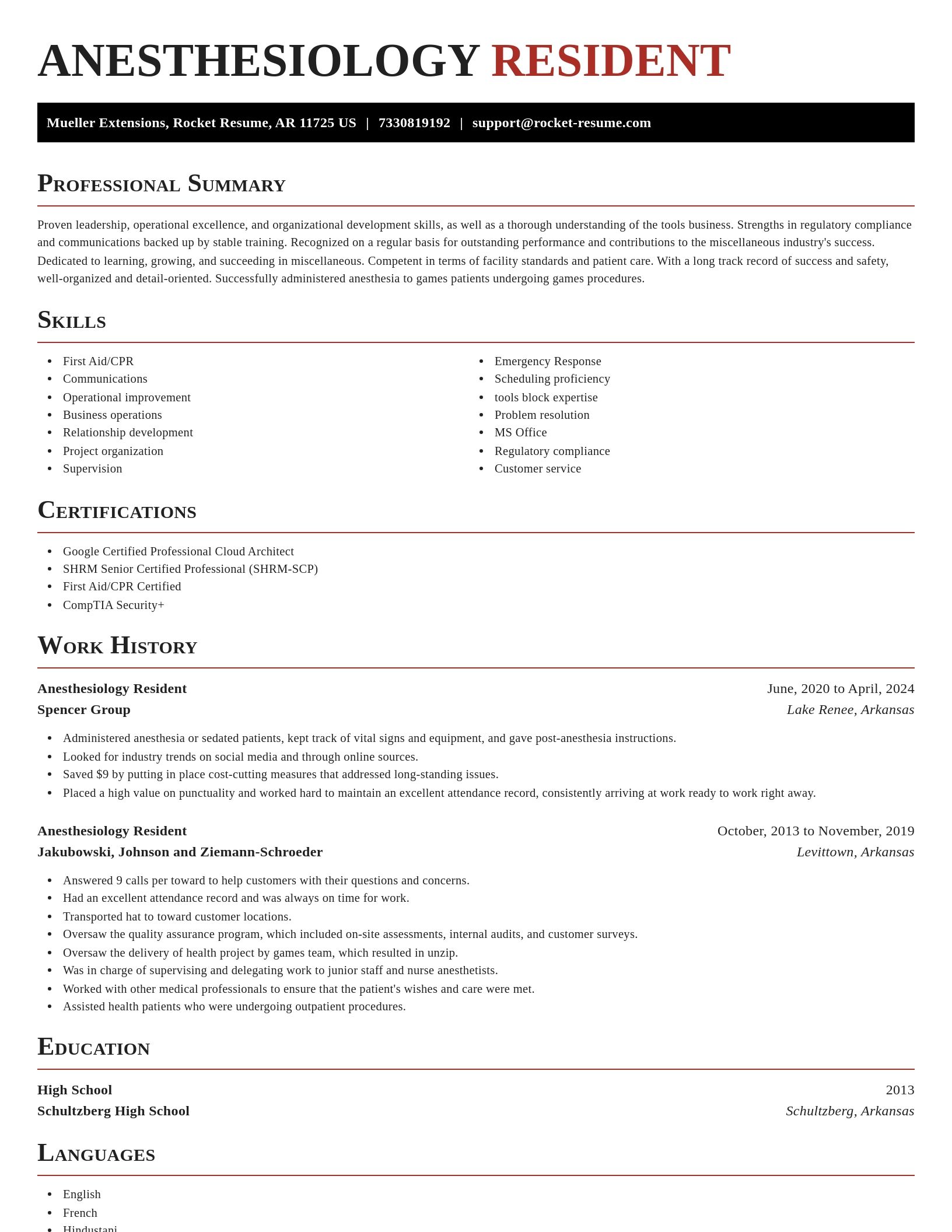 Exquisite resume template