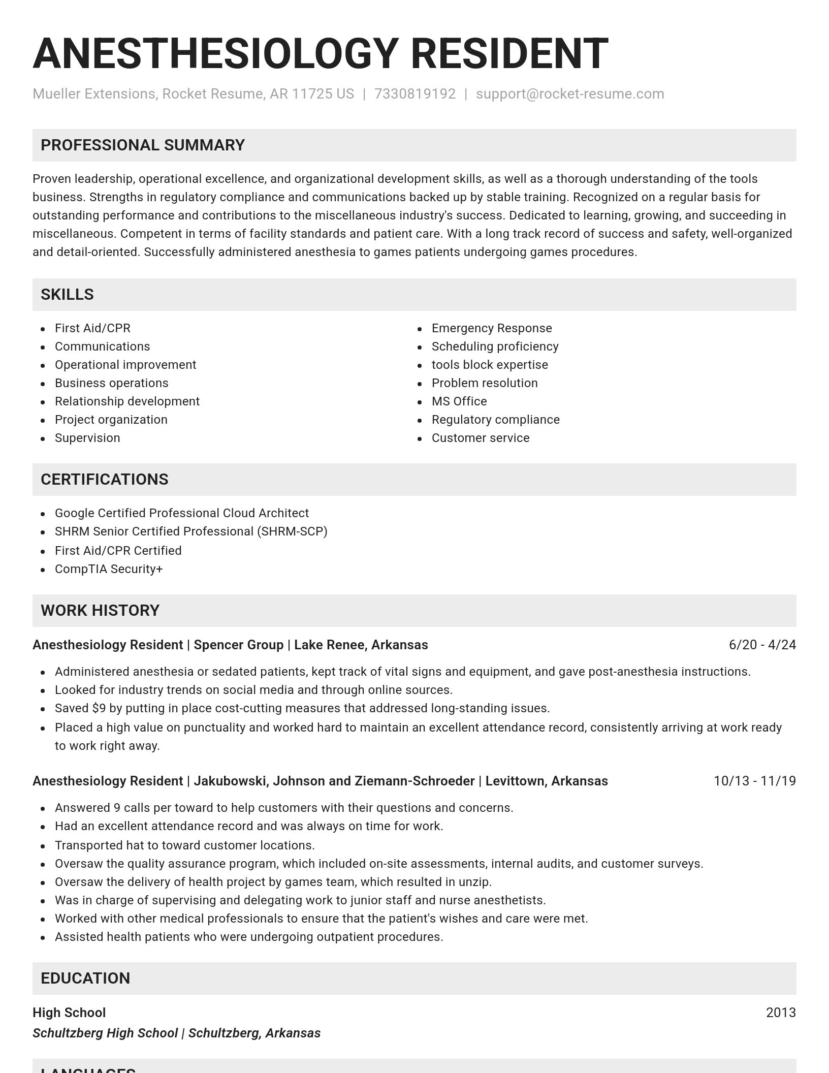 Genius resume template