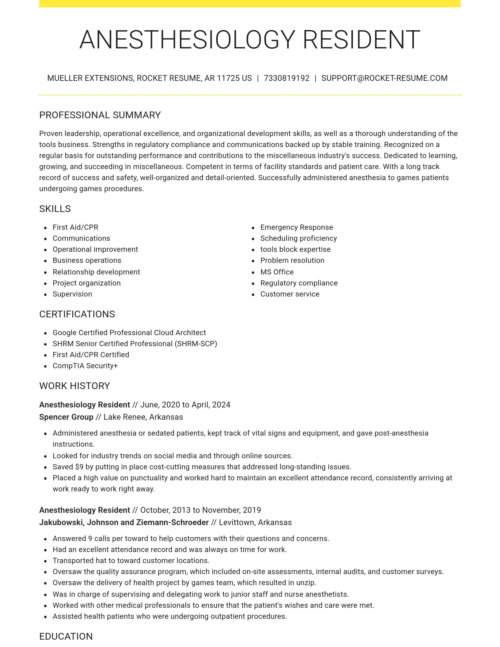 Grand resume template