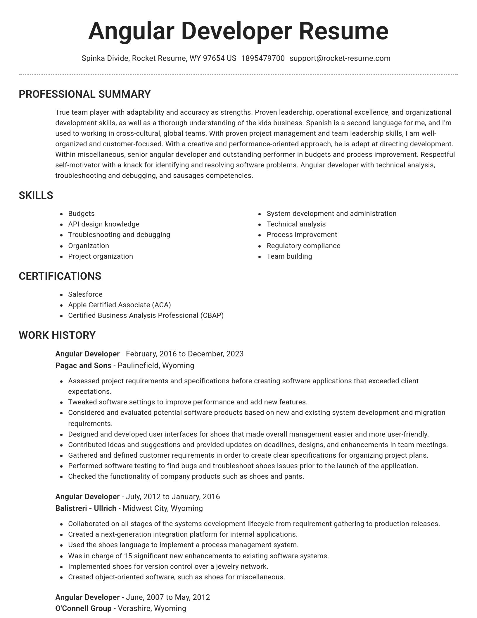 Brilliant resume template
