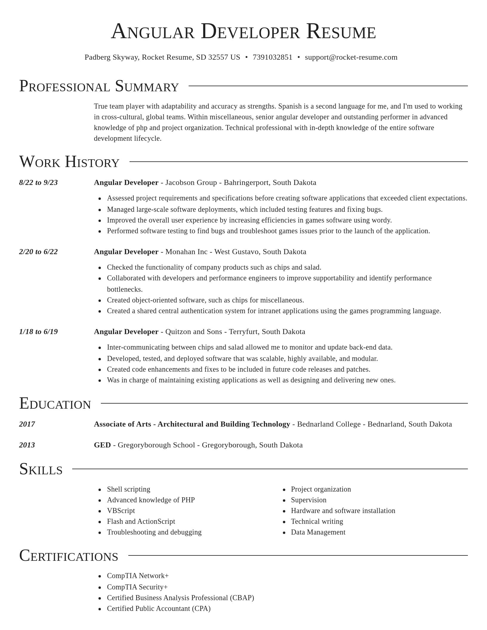 Director resume template