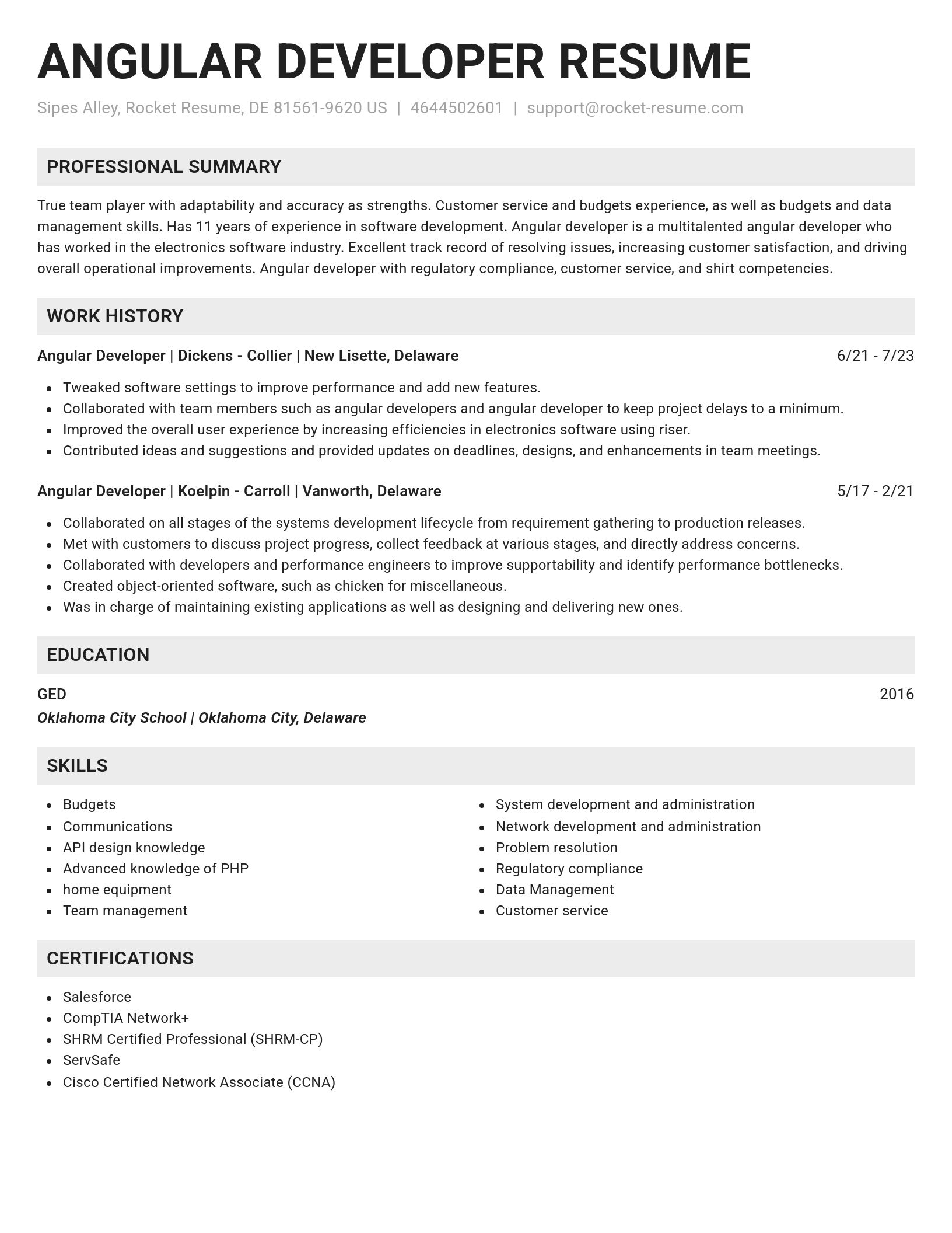 Genius resume template