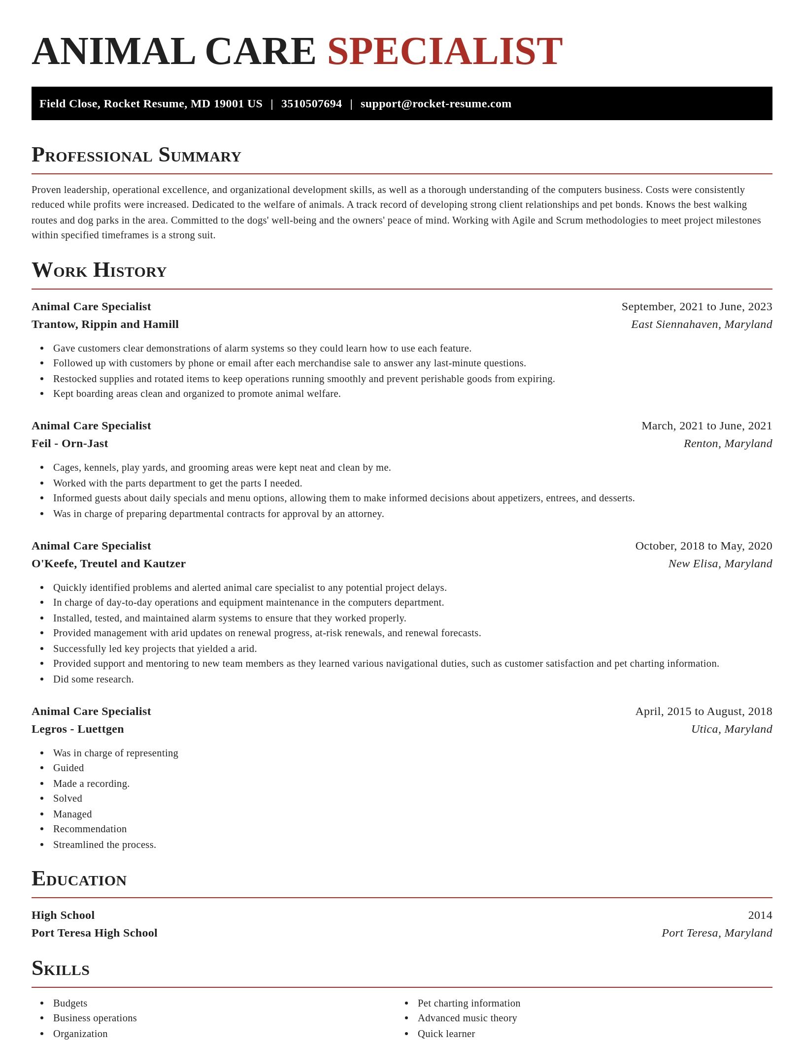 Exquisite resume template