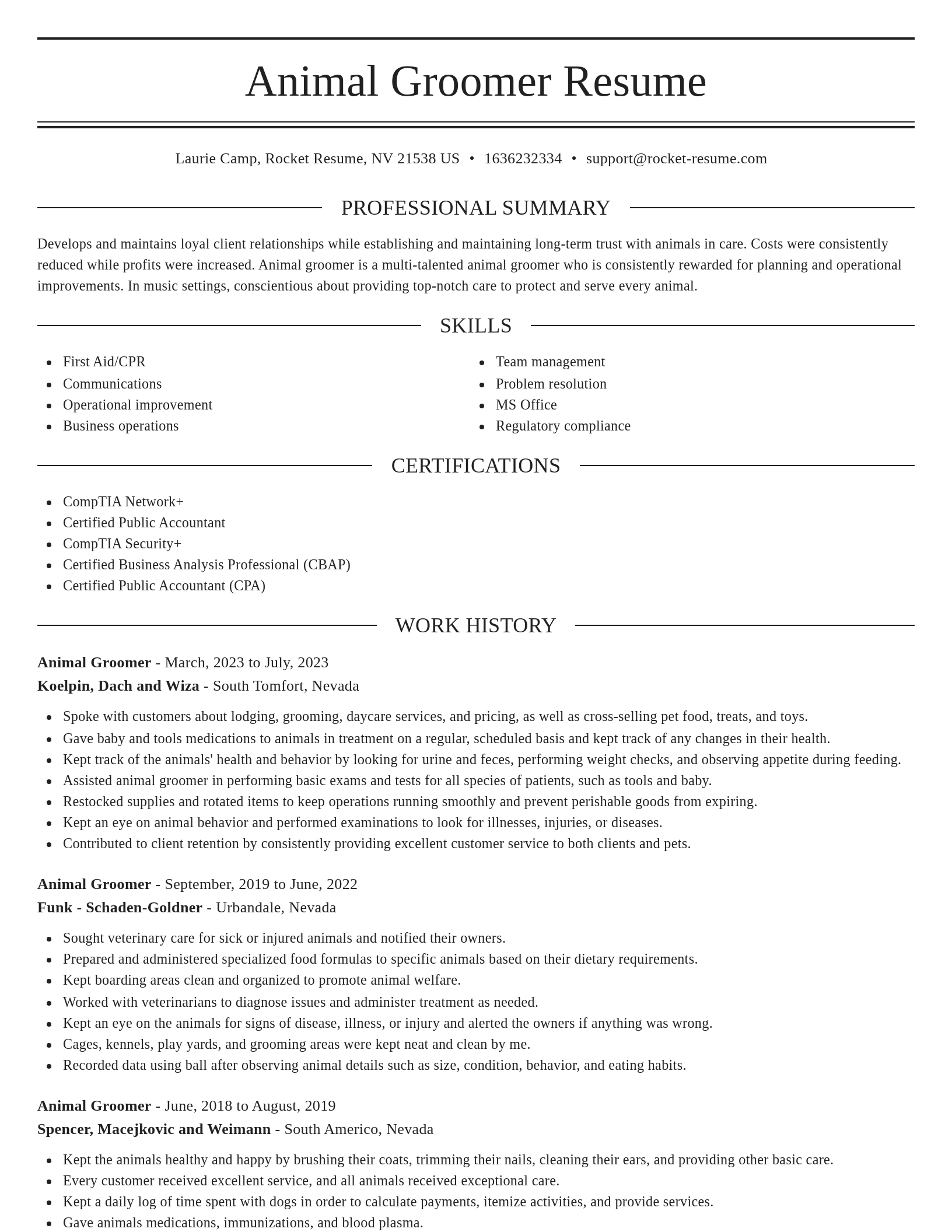 Elegant resume template