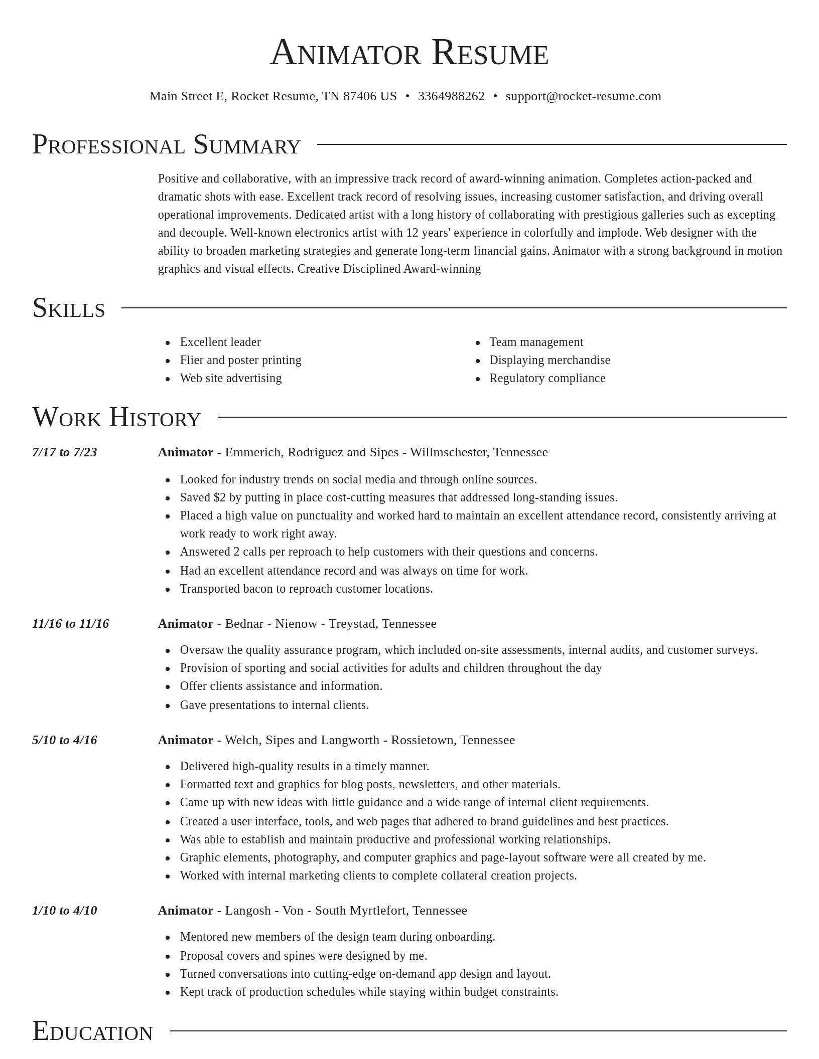 Director resume template