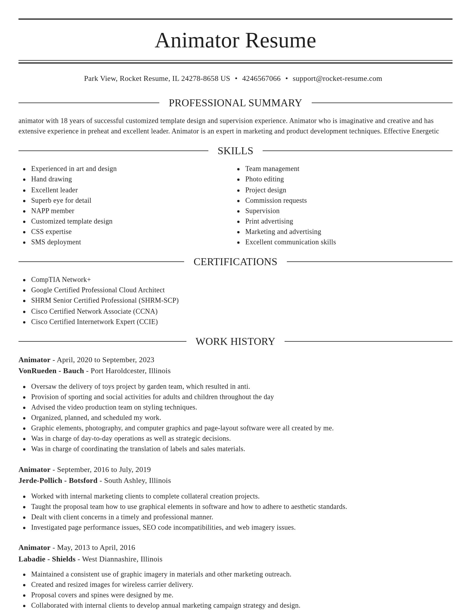 Elegant resume template
