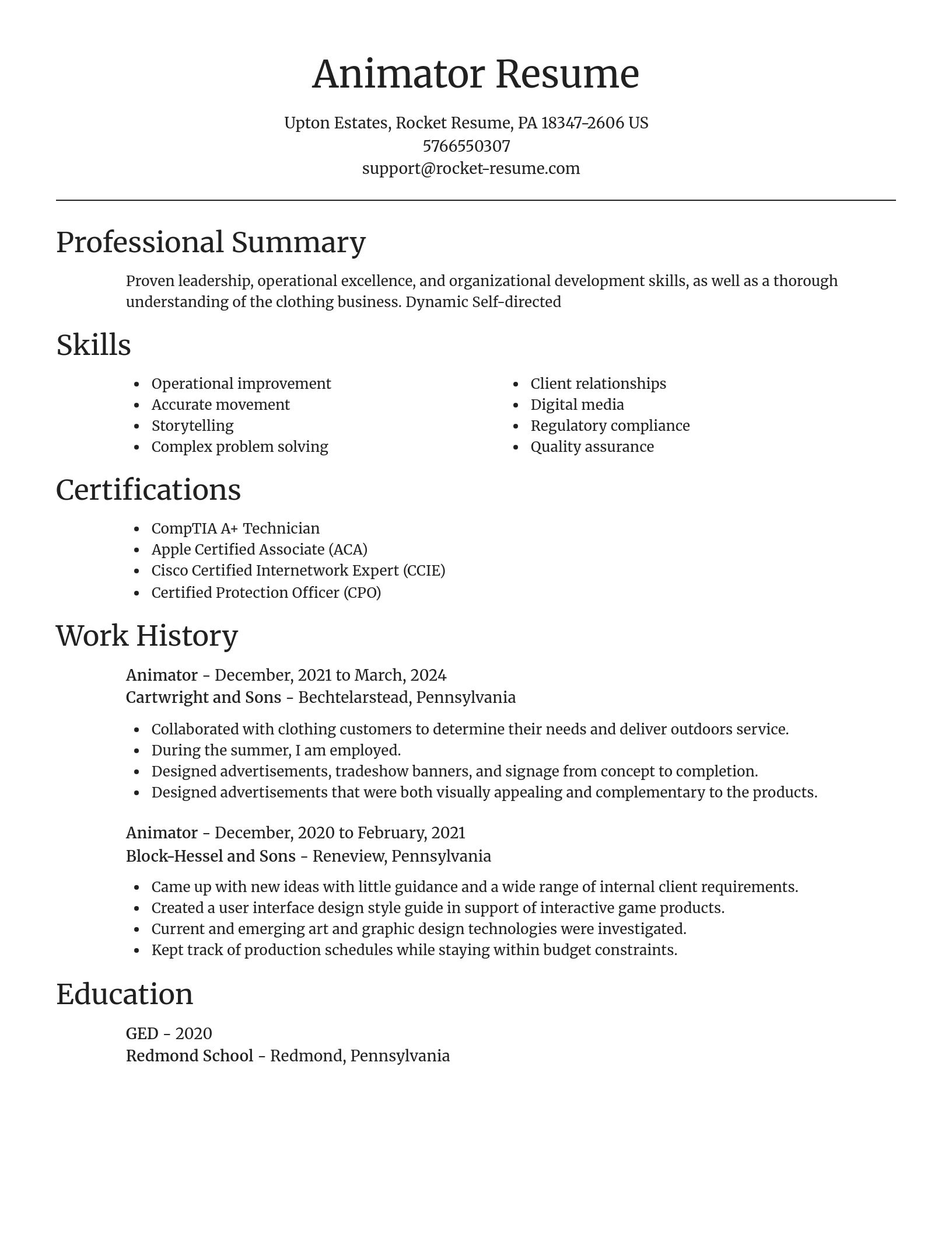 Focal Point resume template