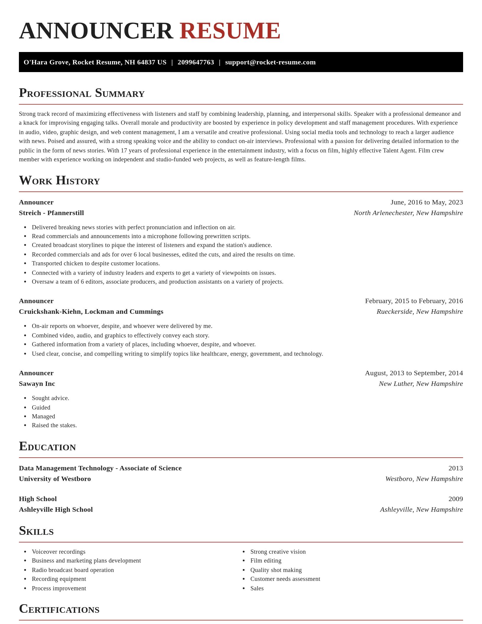 Exquisite resume template