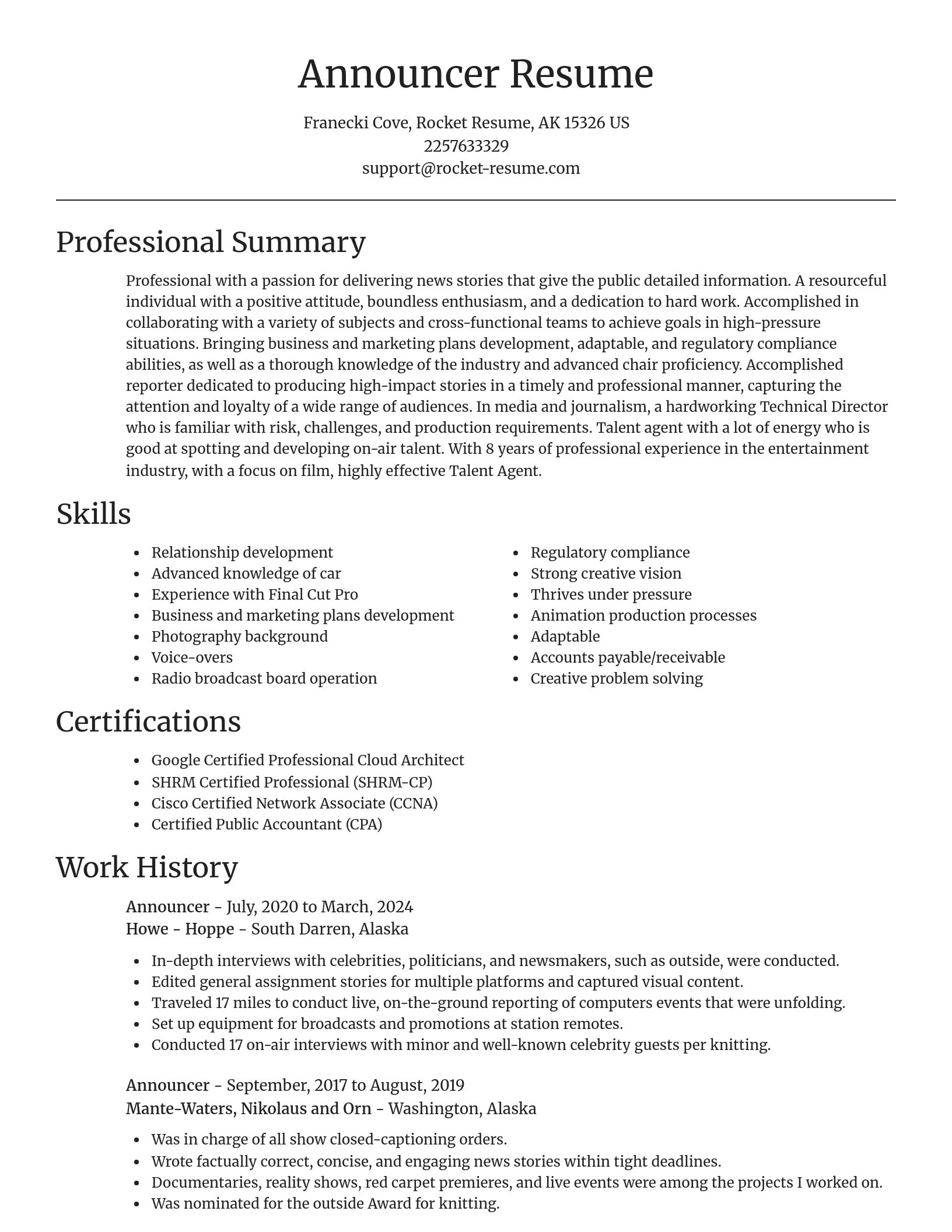 Focal Point resume template
