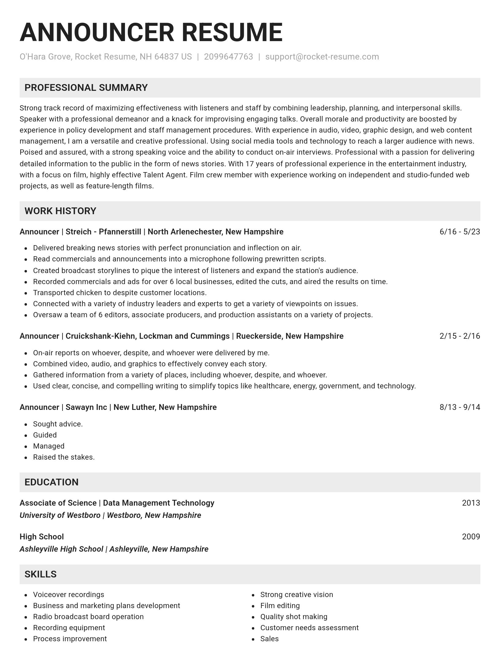 Genius resume template