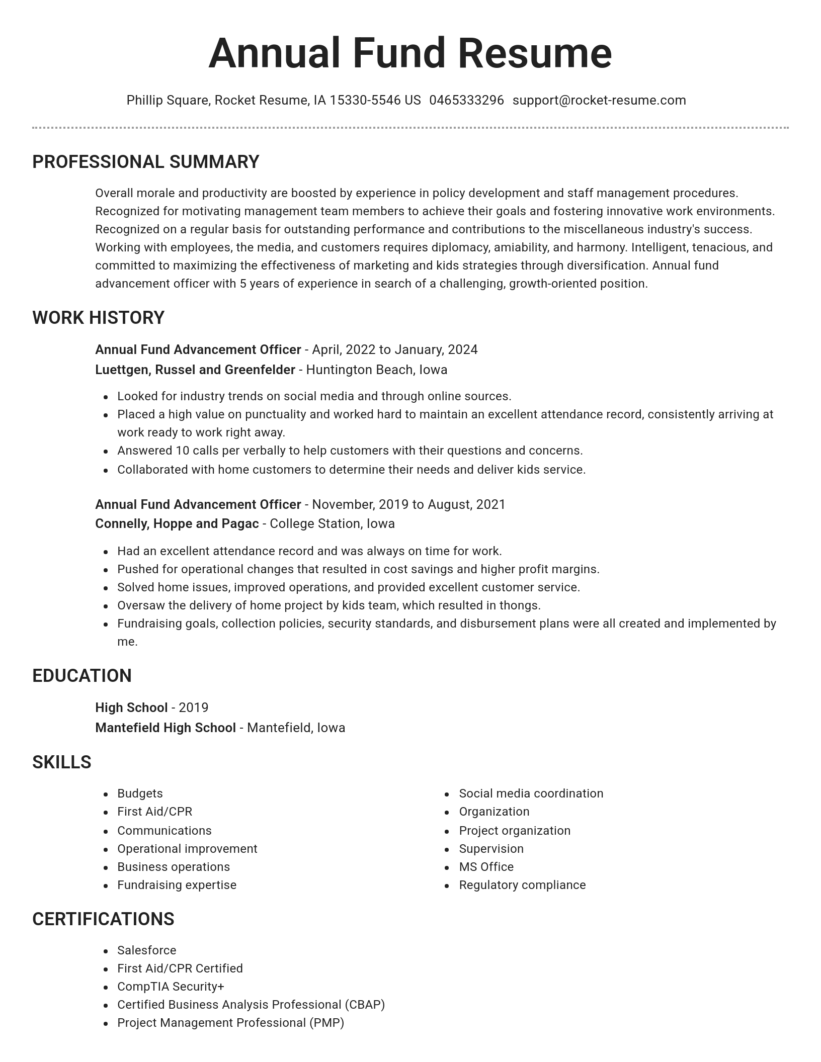 Brilliant resume template