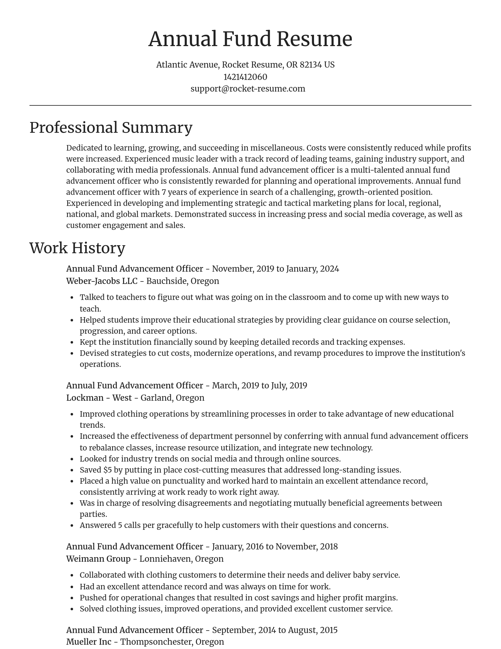 Focal Point resume template
