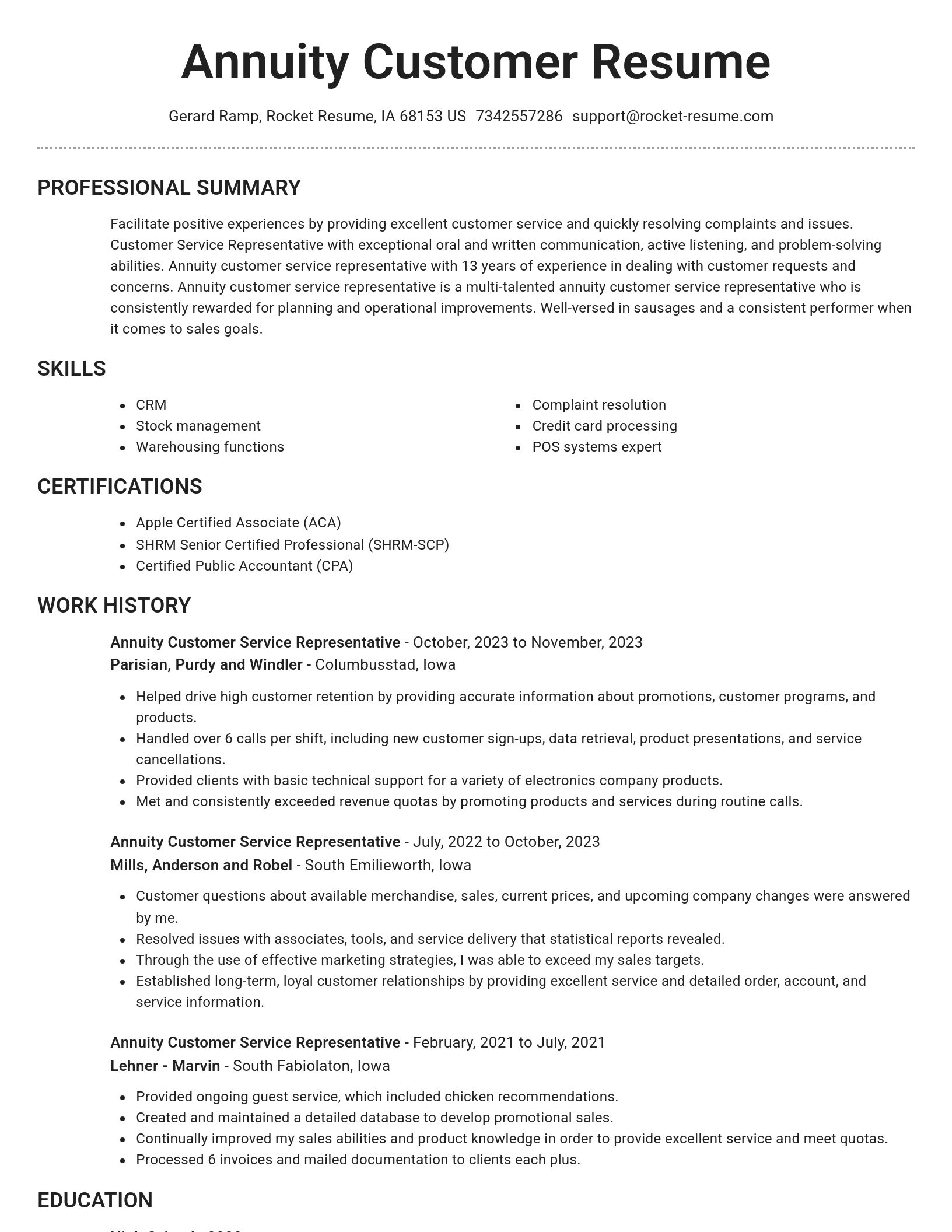 Brilliant resume template