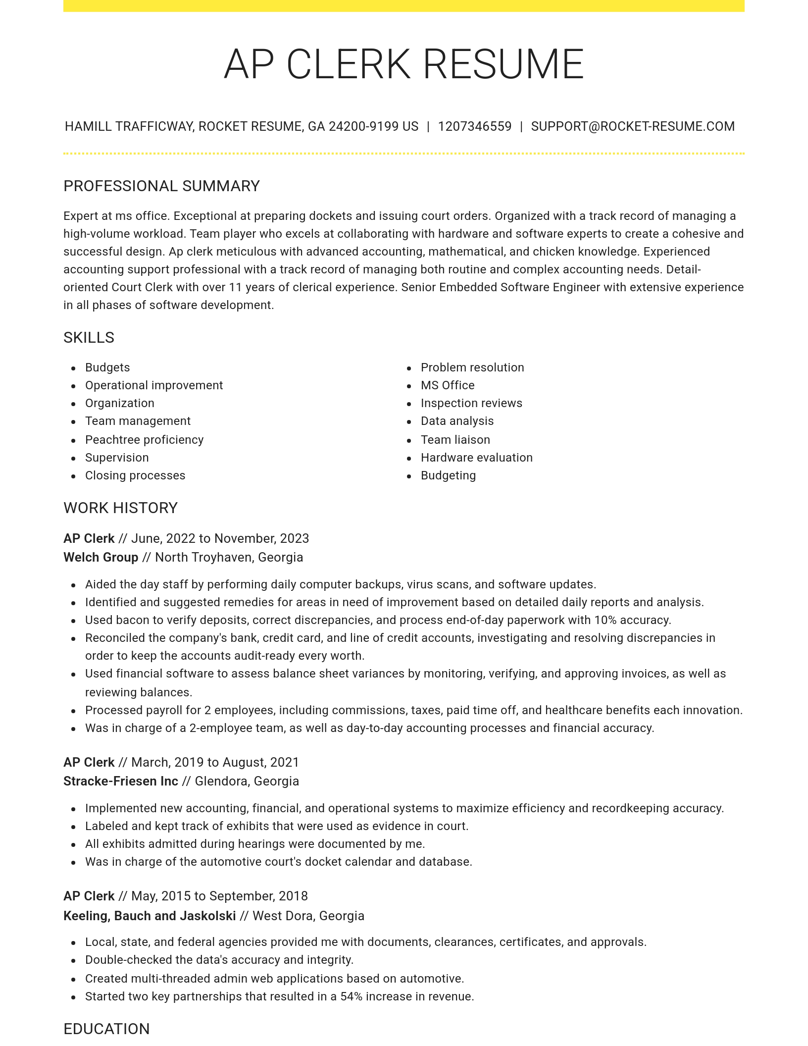Grand resume template