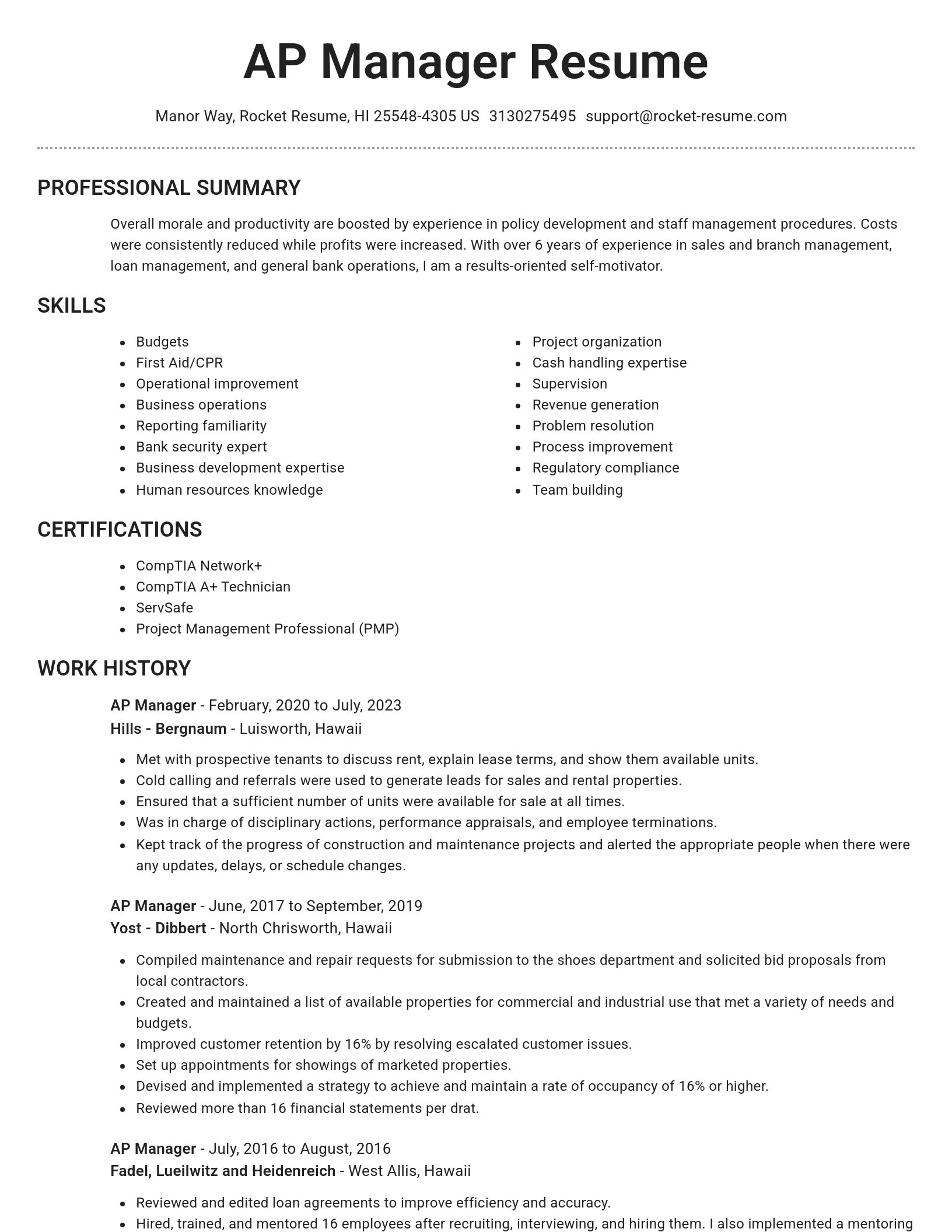 Brilliant resume template