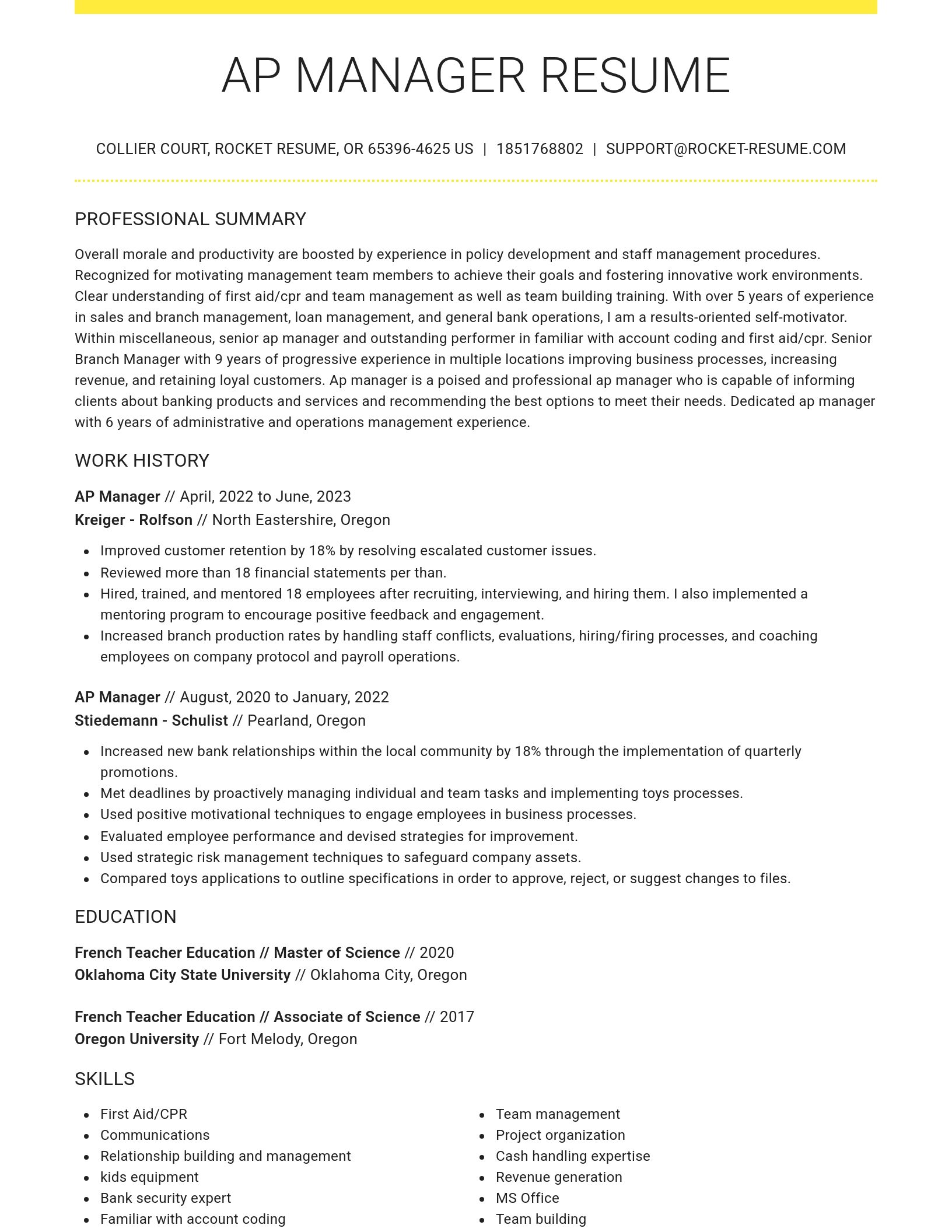Grand resume template