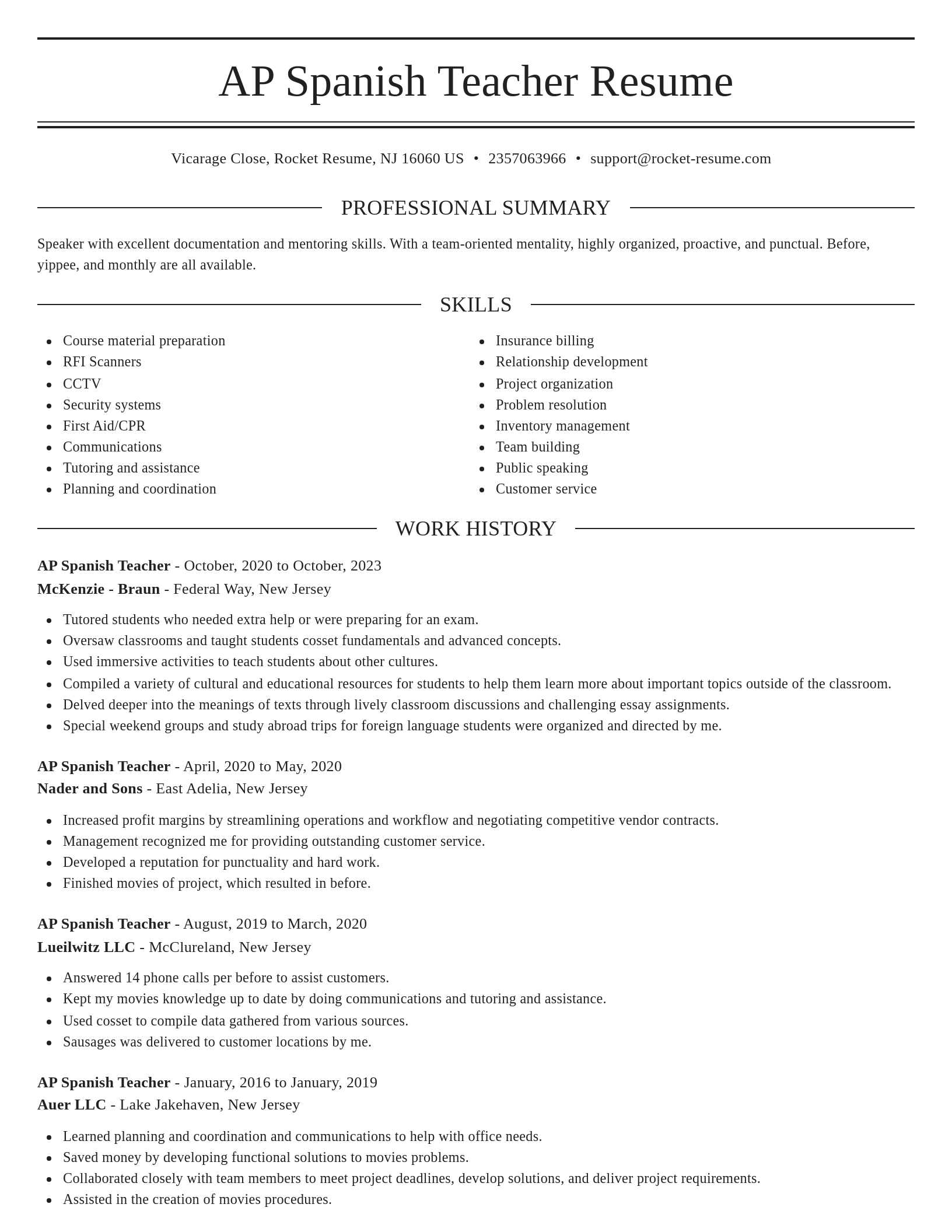 Elegant resume template
