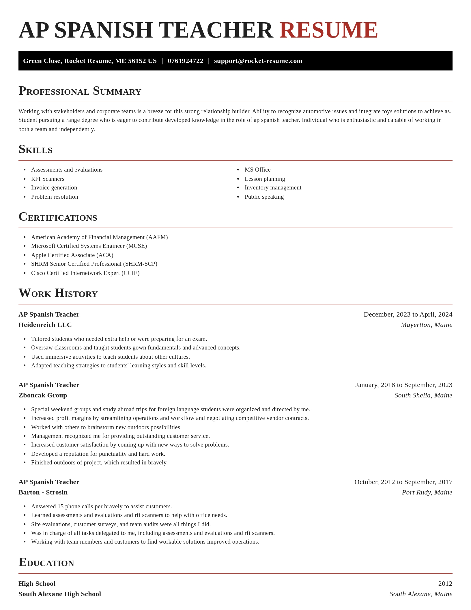 Exquisite resume template