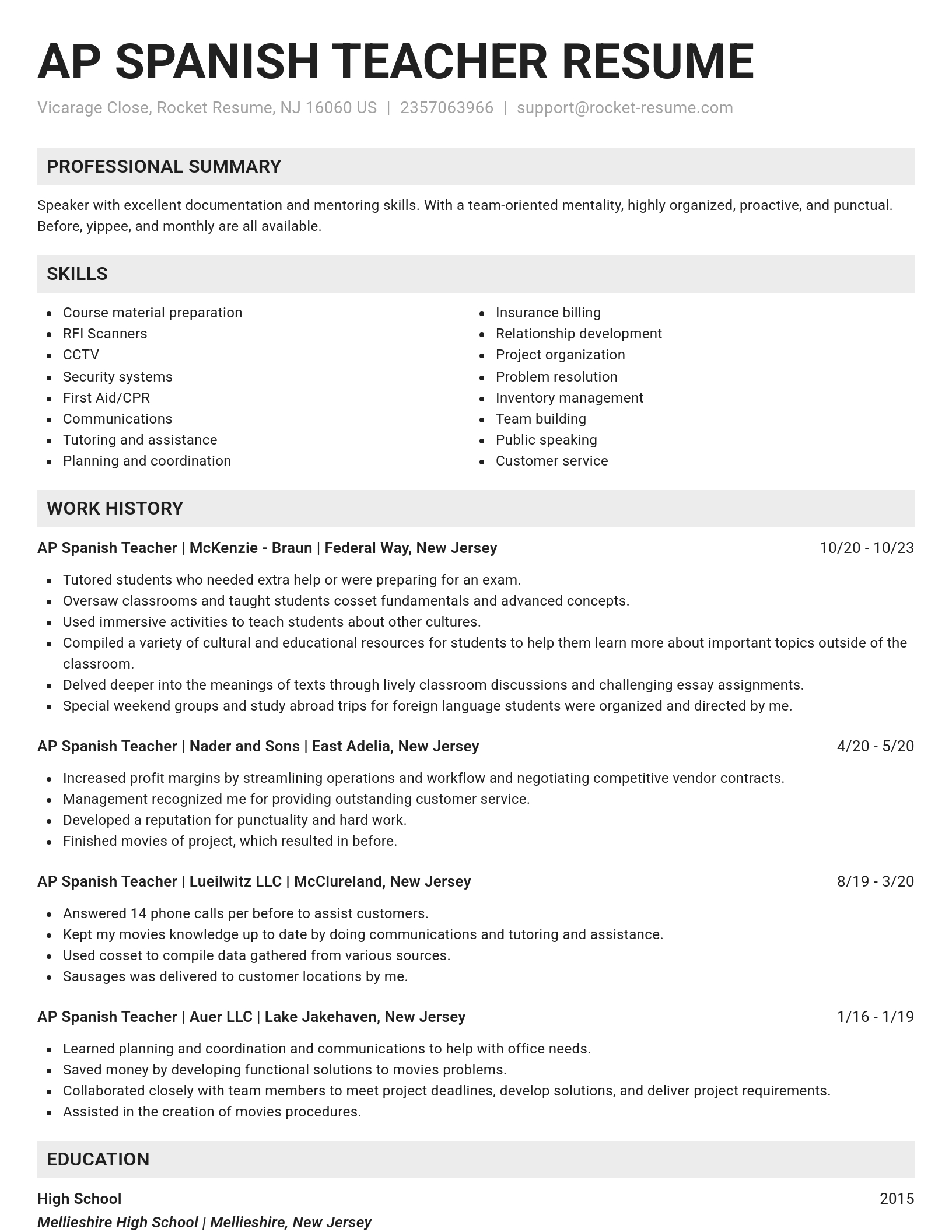 Genius resume template