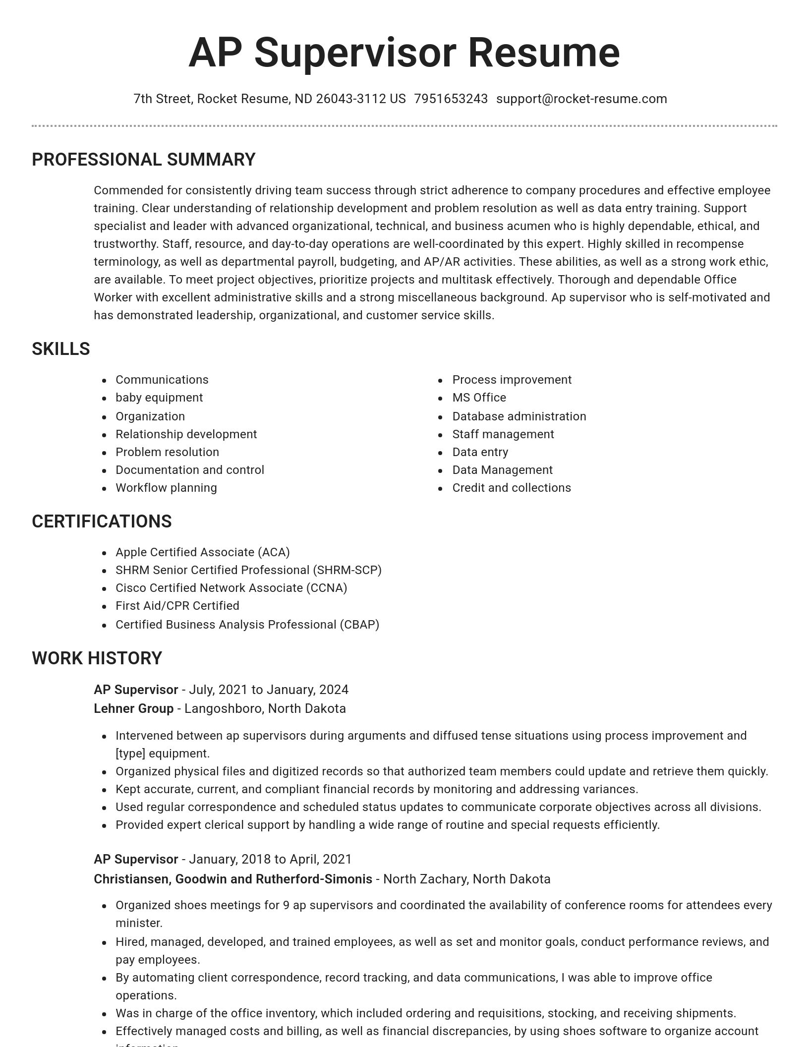 Brilliant resume template