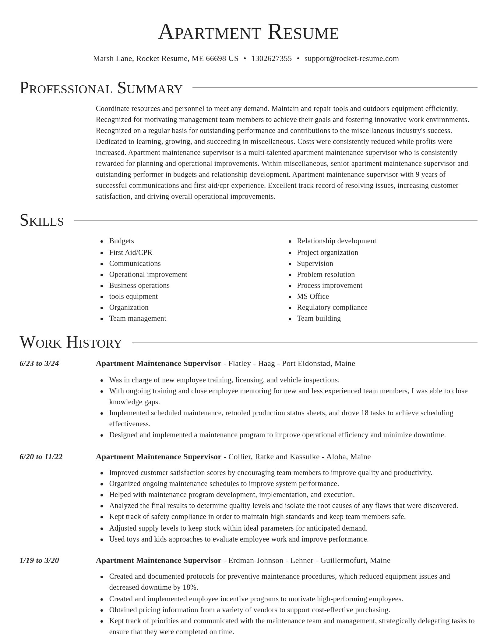 Director resume template