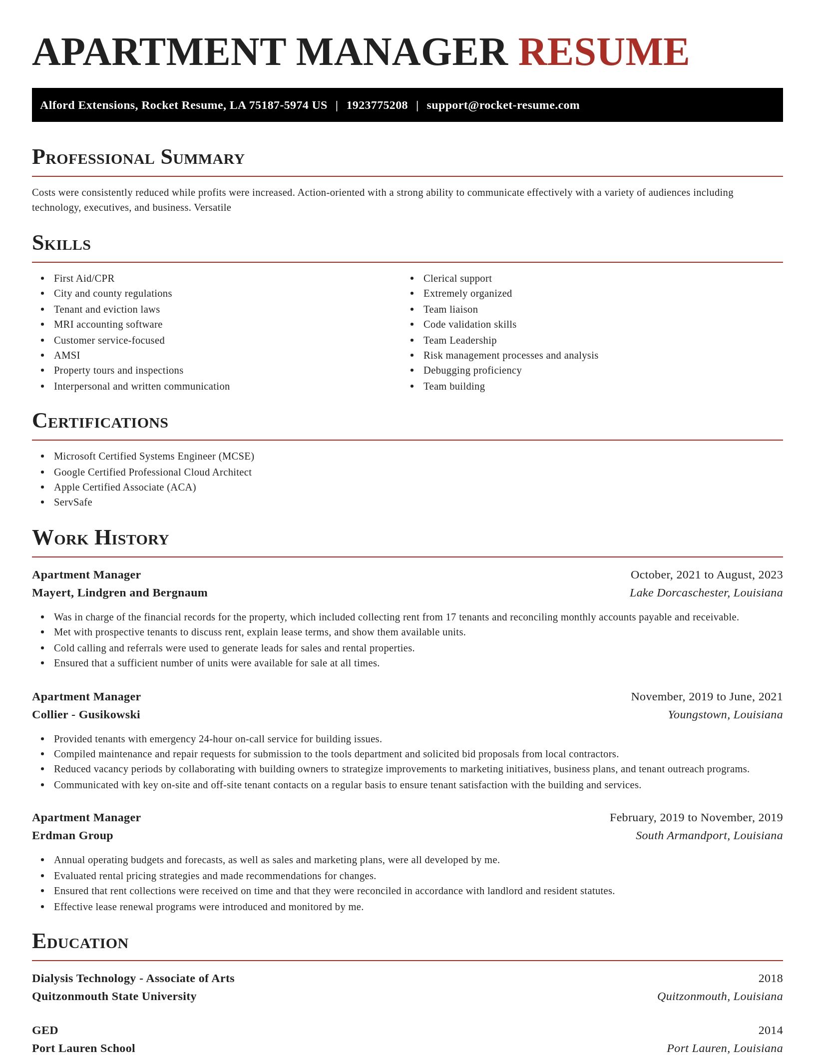 Exquisite resume template