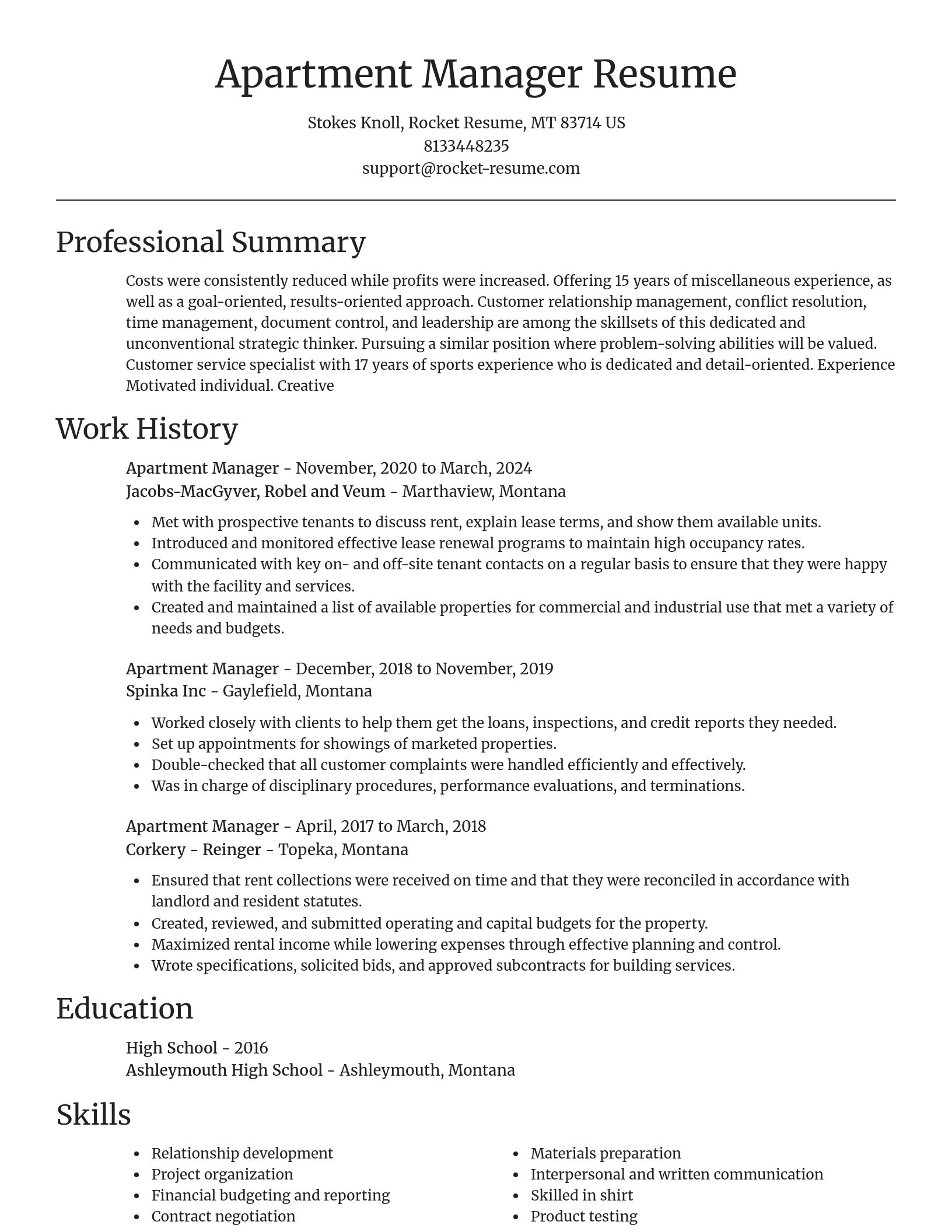 Focal Point resume template