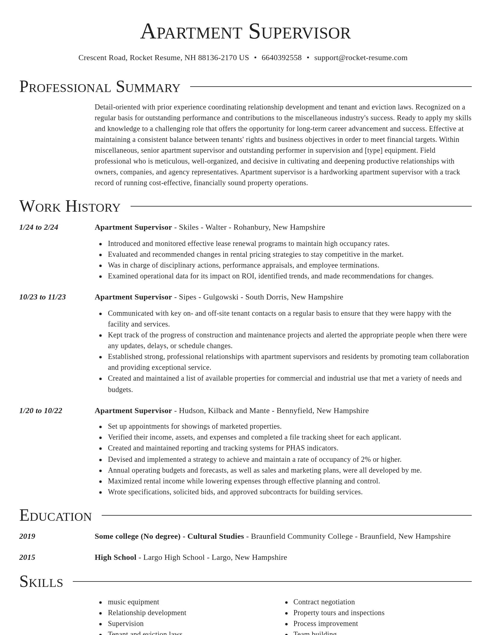 Director resume template