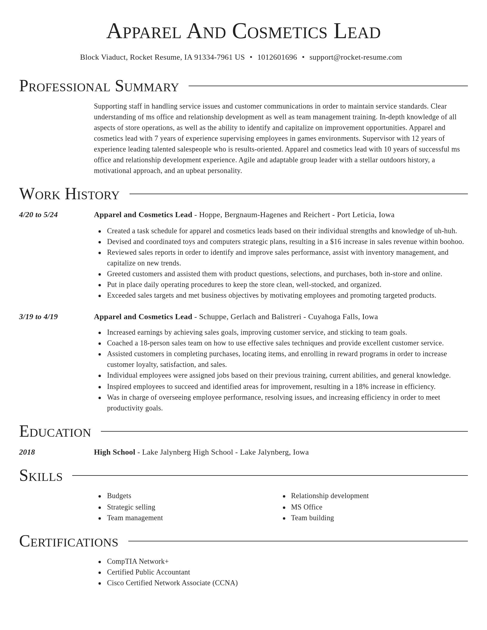 Director resume template