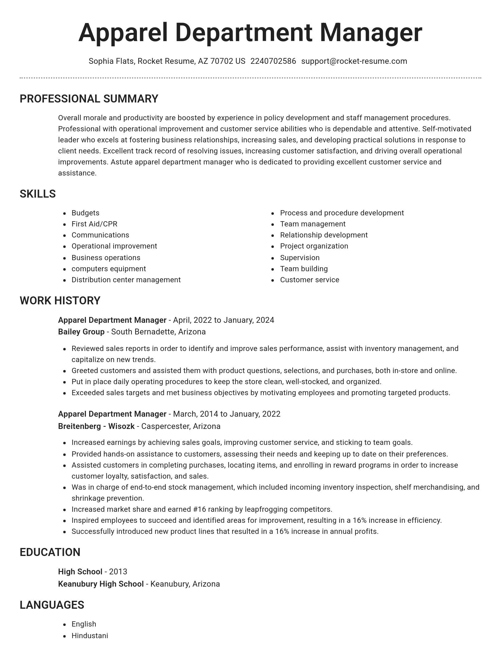 Brilliant resume template