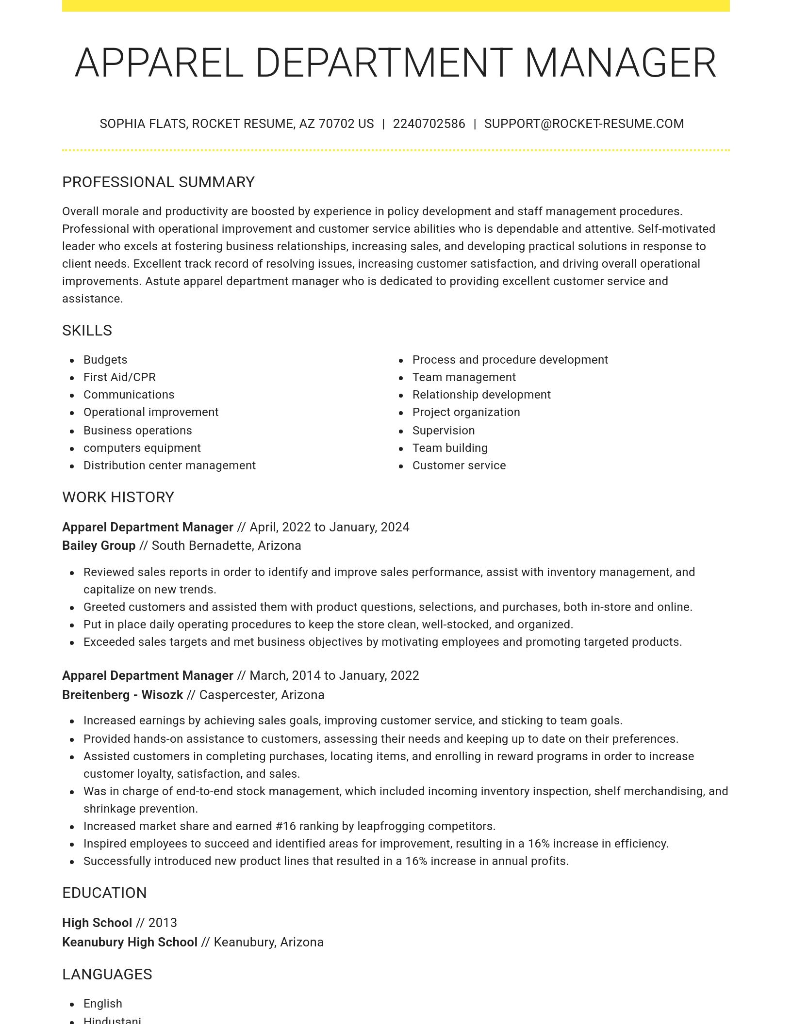 Grand resume template
